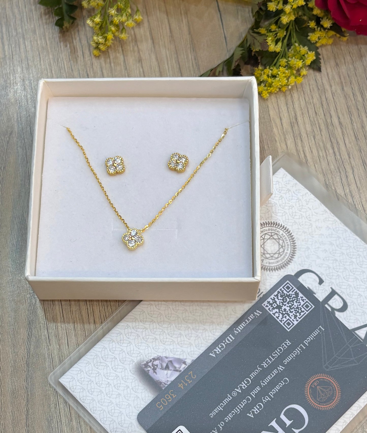 Set Trébol - Gold - Silver - Moissanita