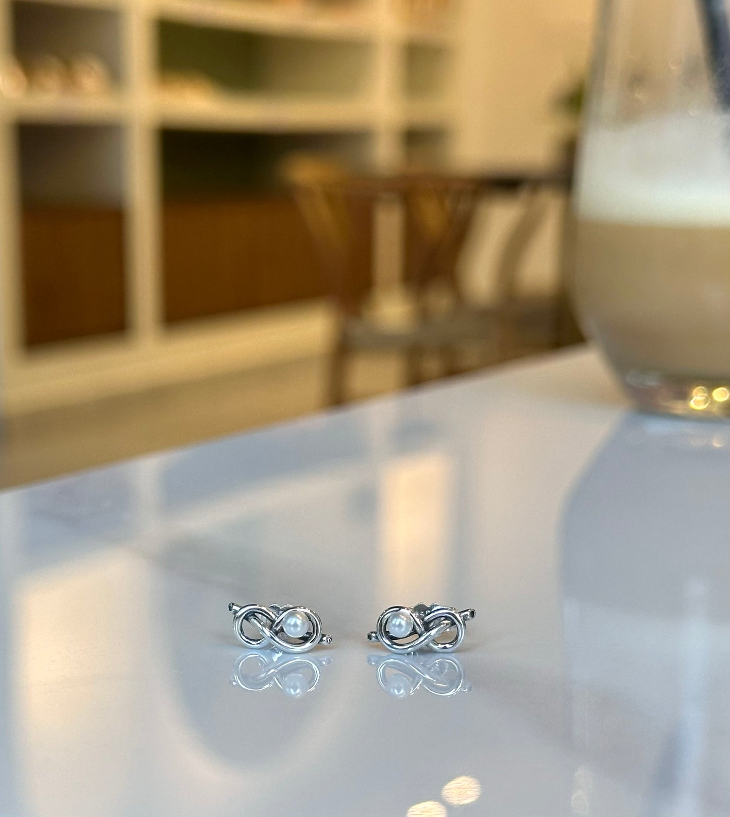 Aretes Perla y Infinito