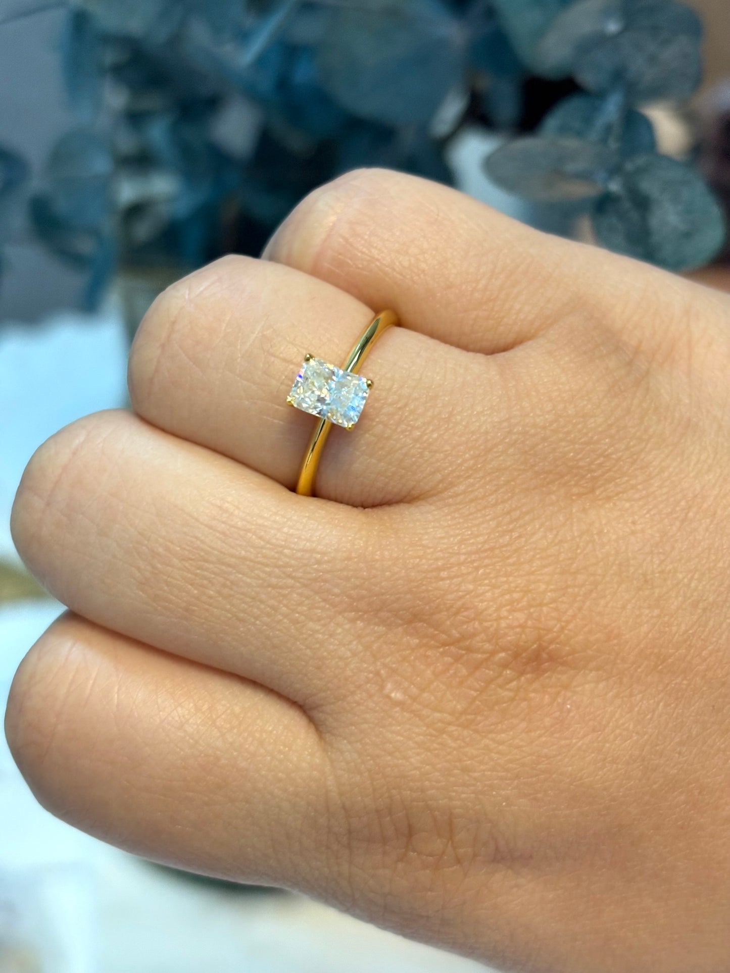 Anillo Esmeralda - Moissanita