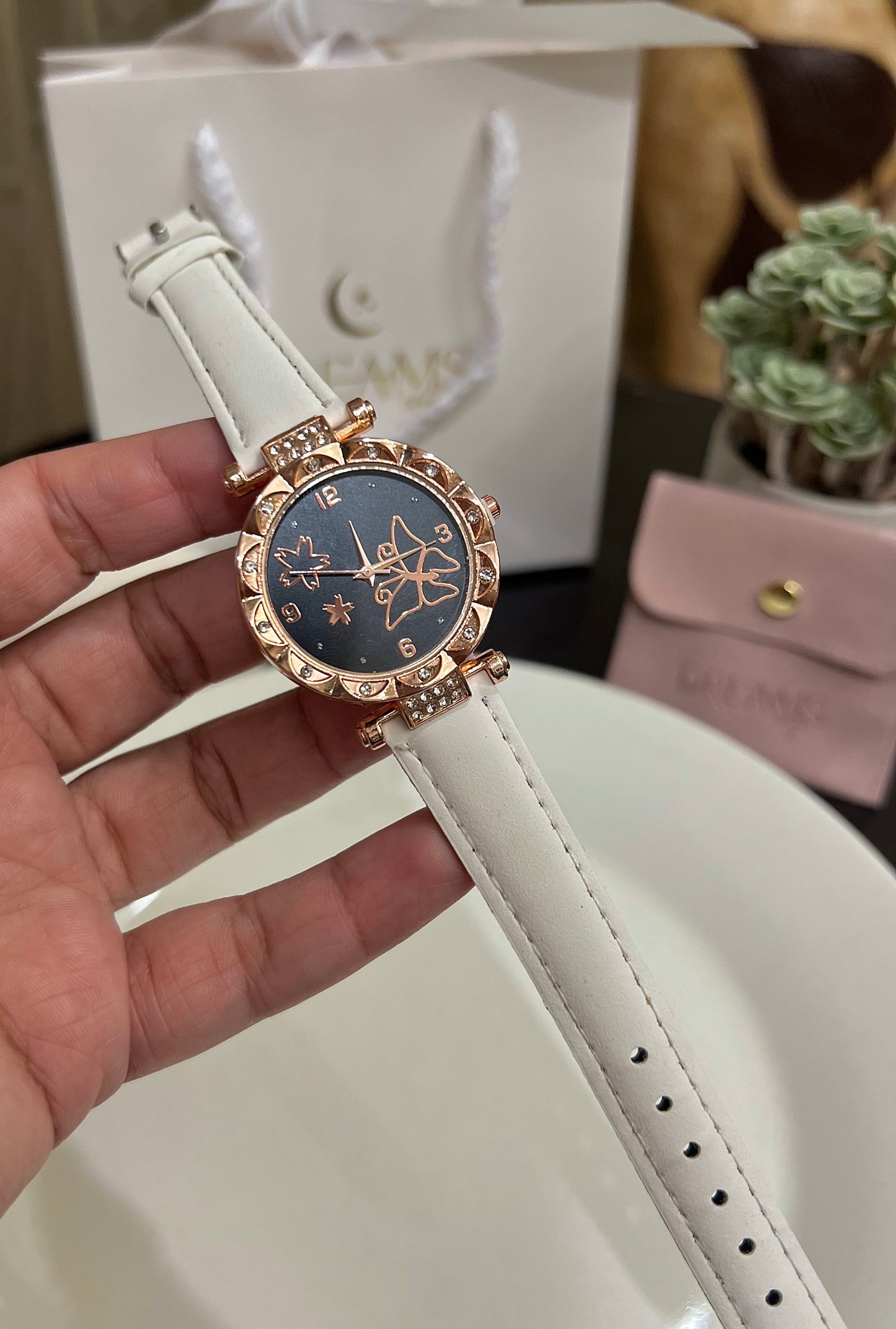 Reloj Mariposa - Color Blanco