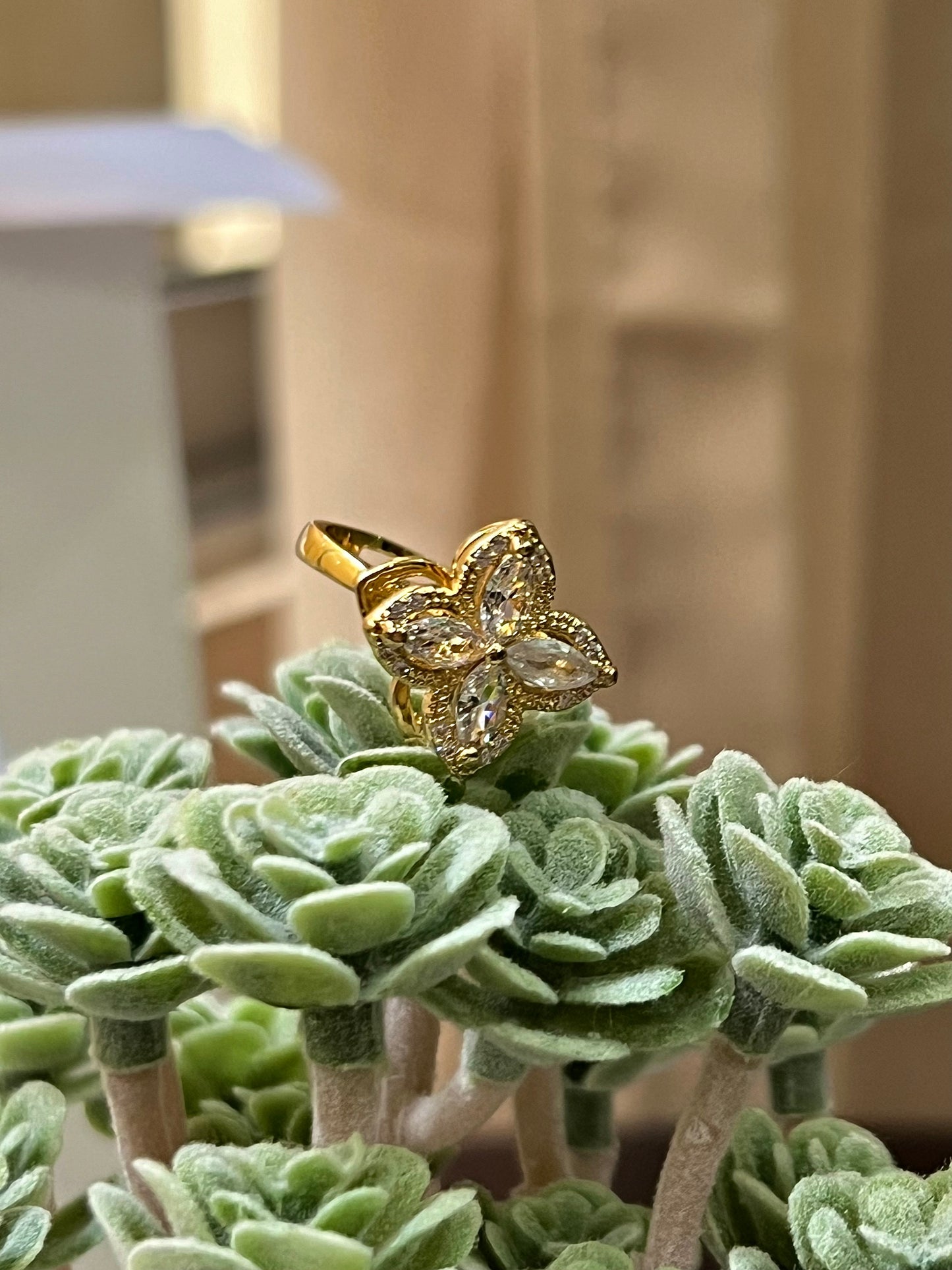 Anillo Antiestrés Cuatro Hojas - Ajustable