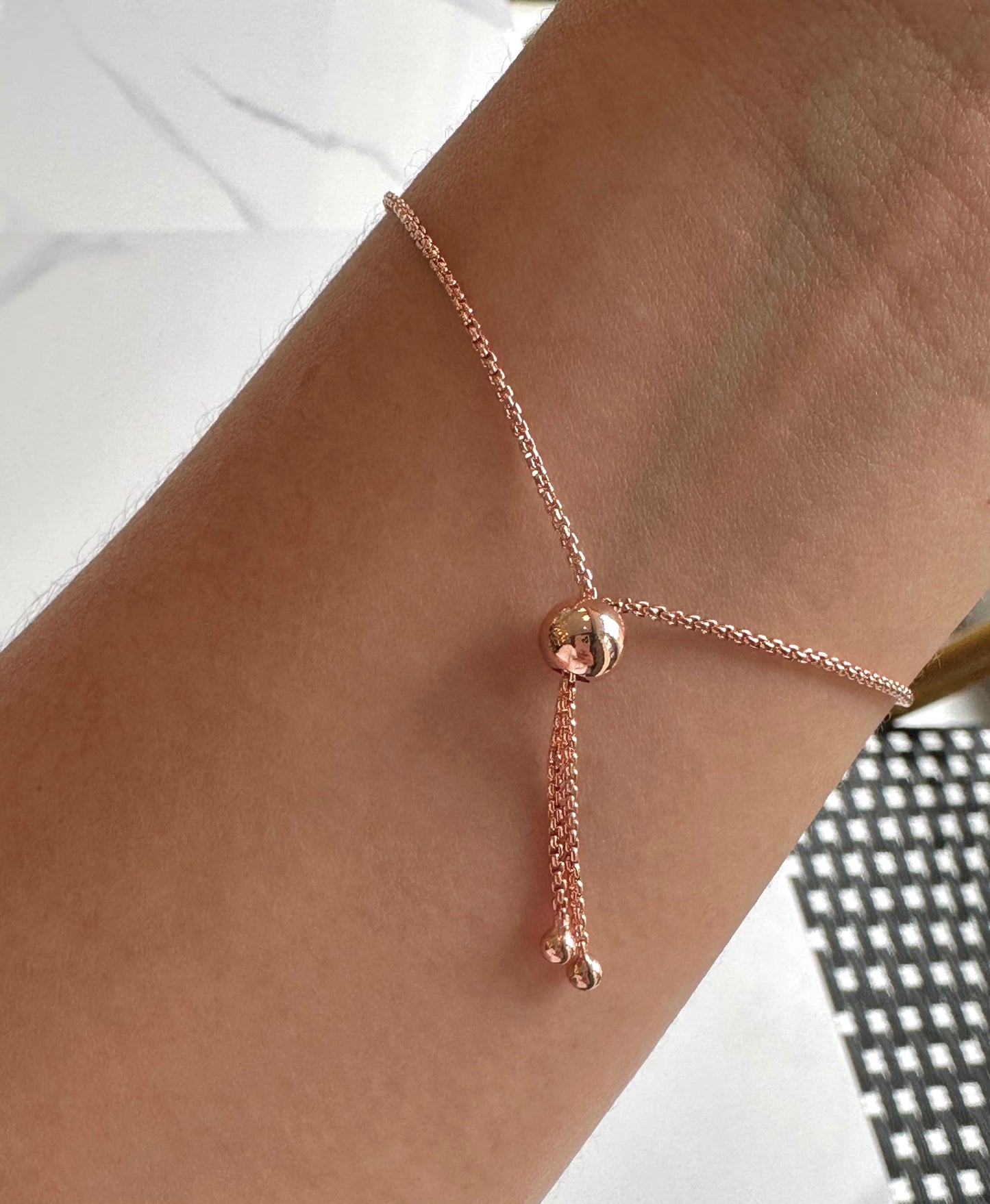 Brazalete Tenis Ajustable Rose Gold