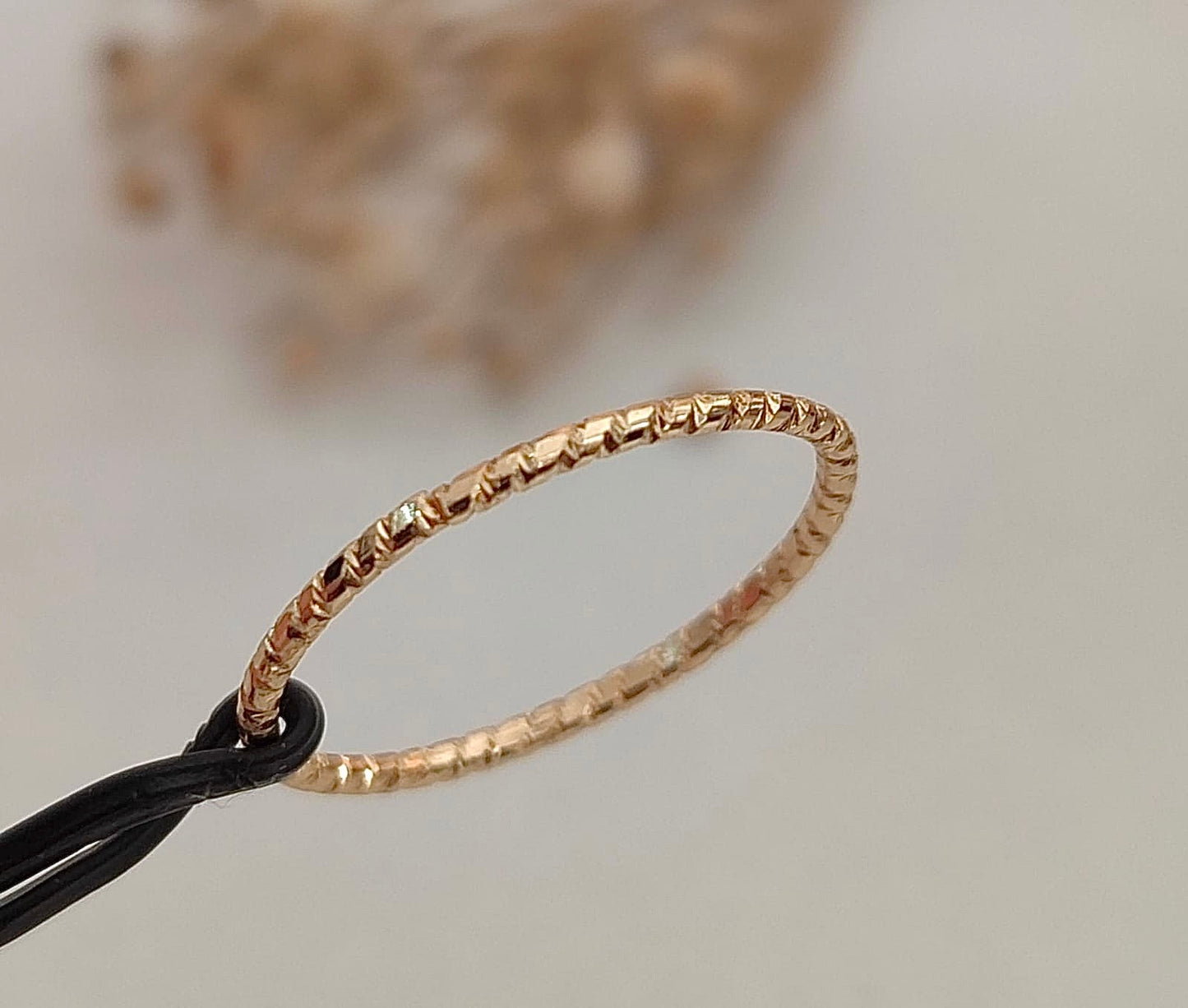 Anillo Banda Textura - Gold