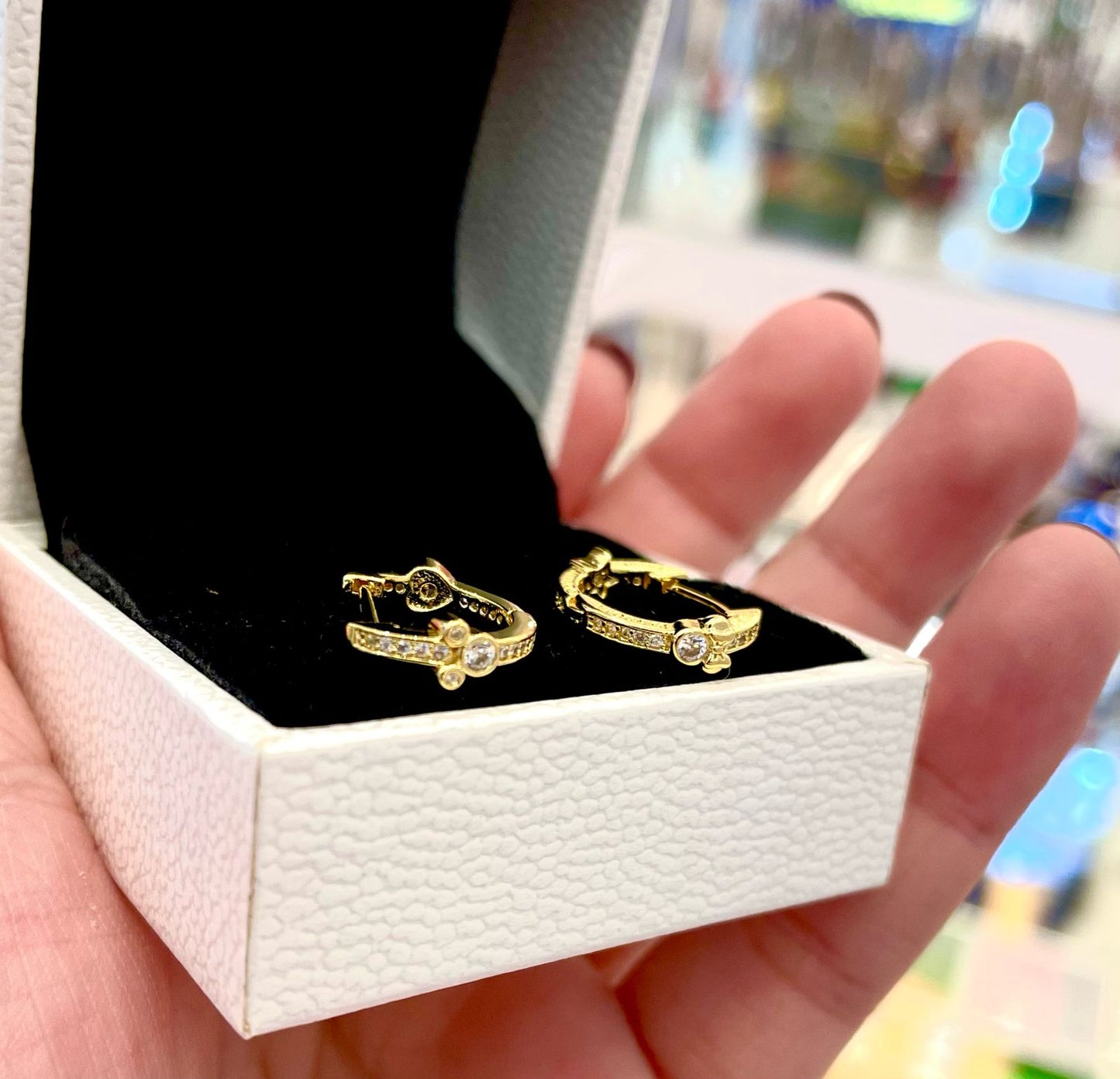 Pendientes de Aro Mickey Mouse y Minnie Mouse de Disney