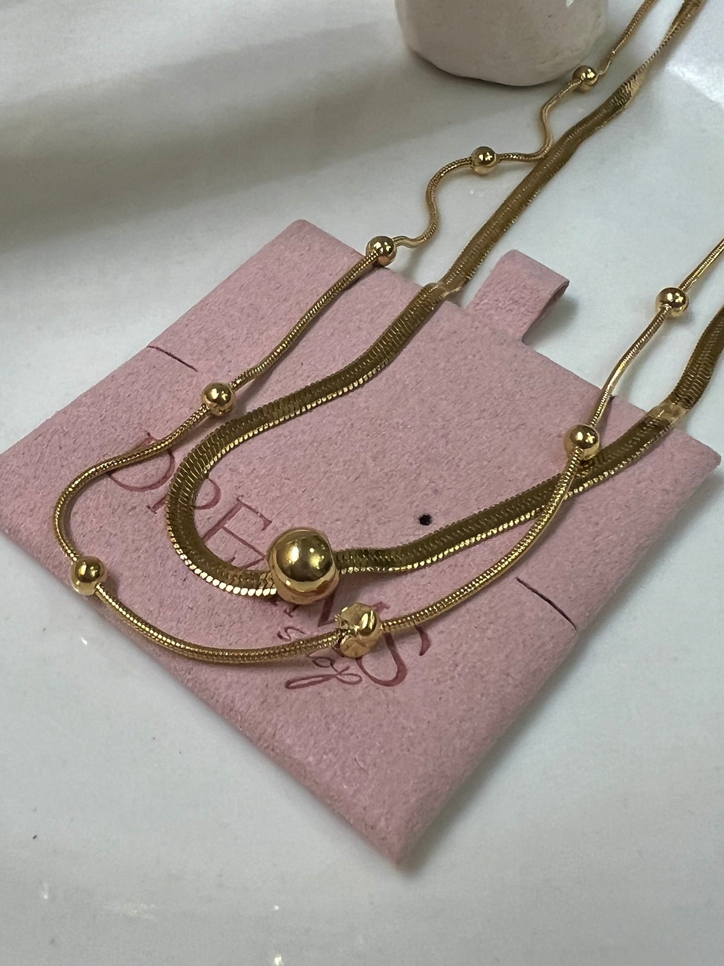 Collar Snake & Gotas - Gold