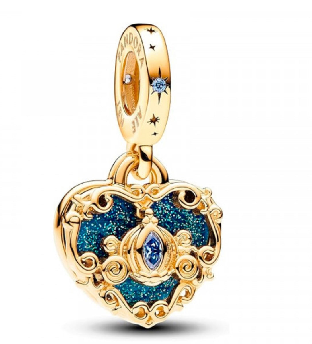 Charm Doble Carroza de Cenicienta Gold