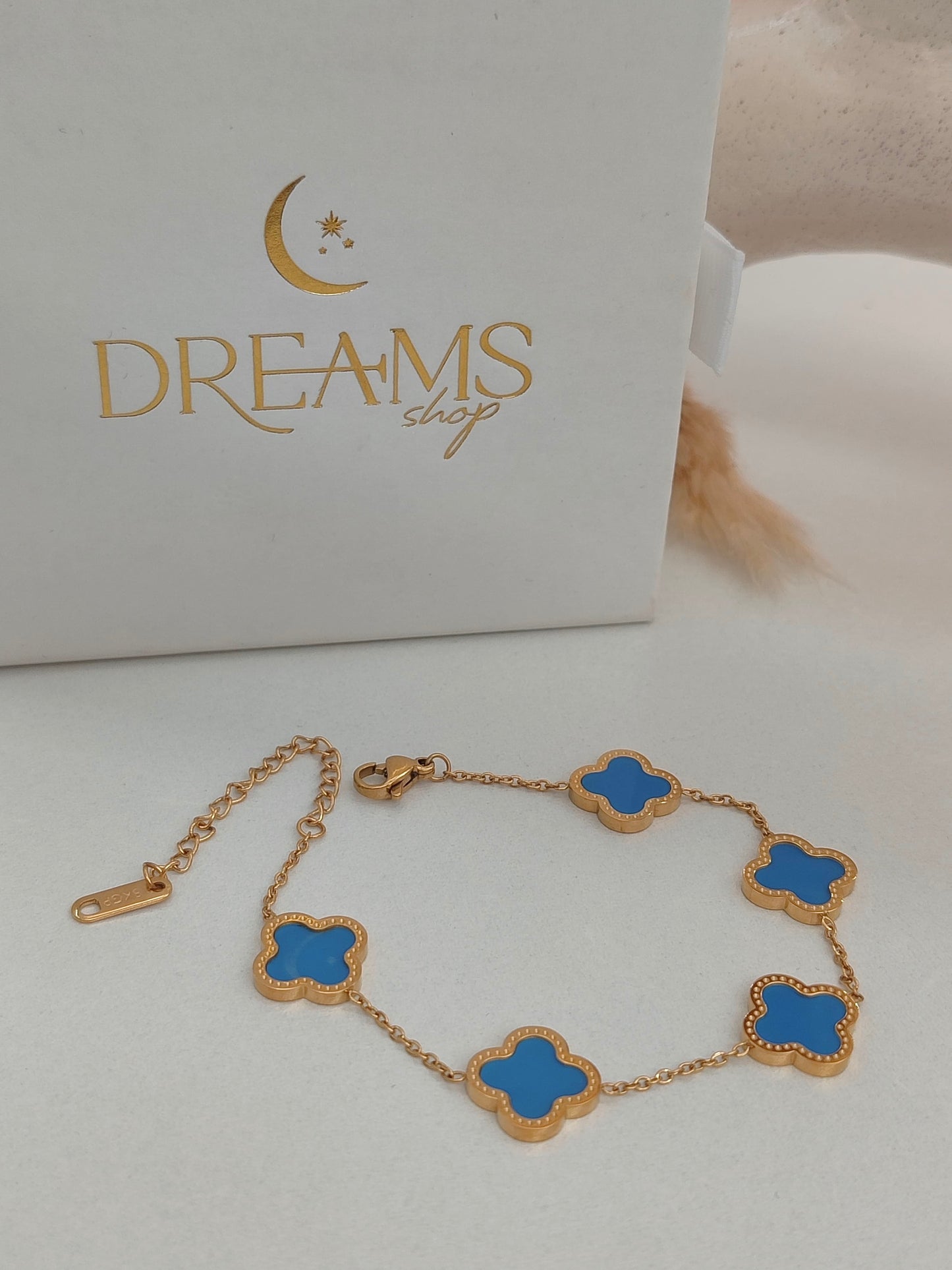 Brazalete Trébol - Azul y Dorado