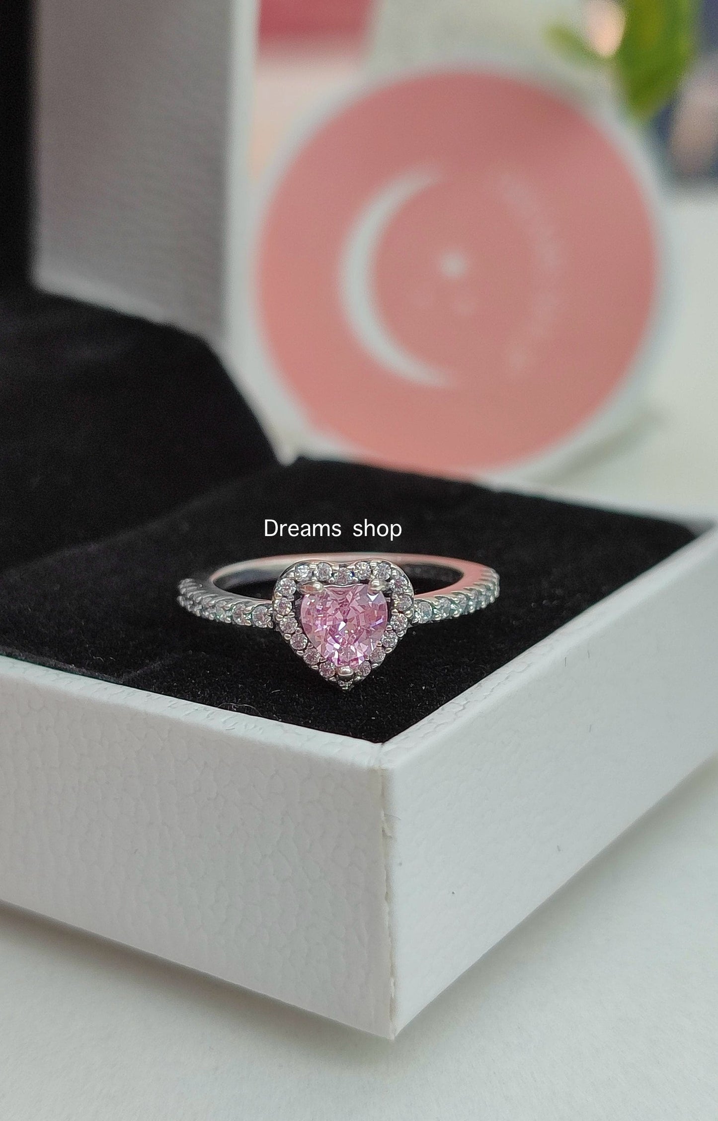 Anillo Corazón en Relieve - Silver y Rosa