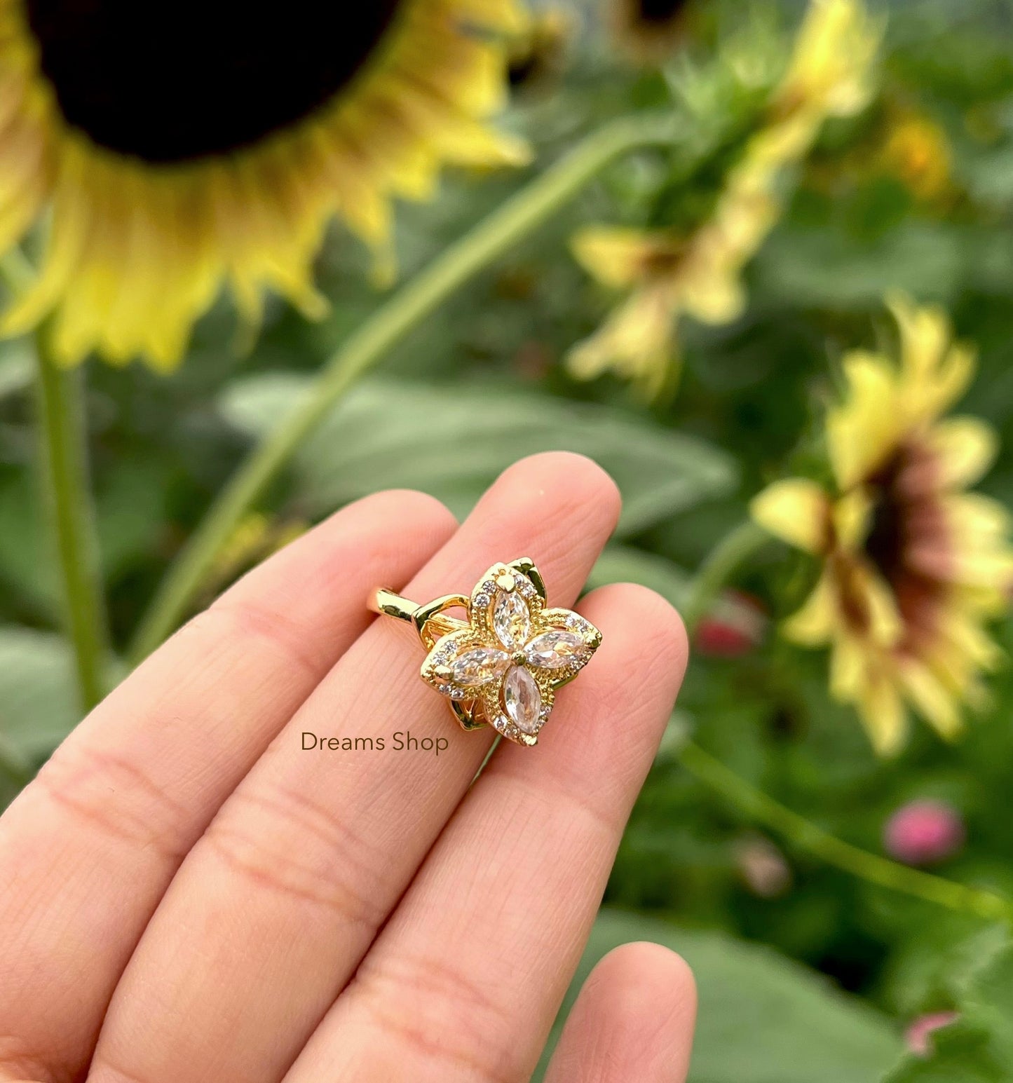 Anillo Antiestrés Cuatro Hojas - Ajustable