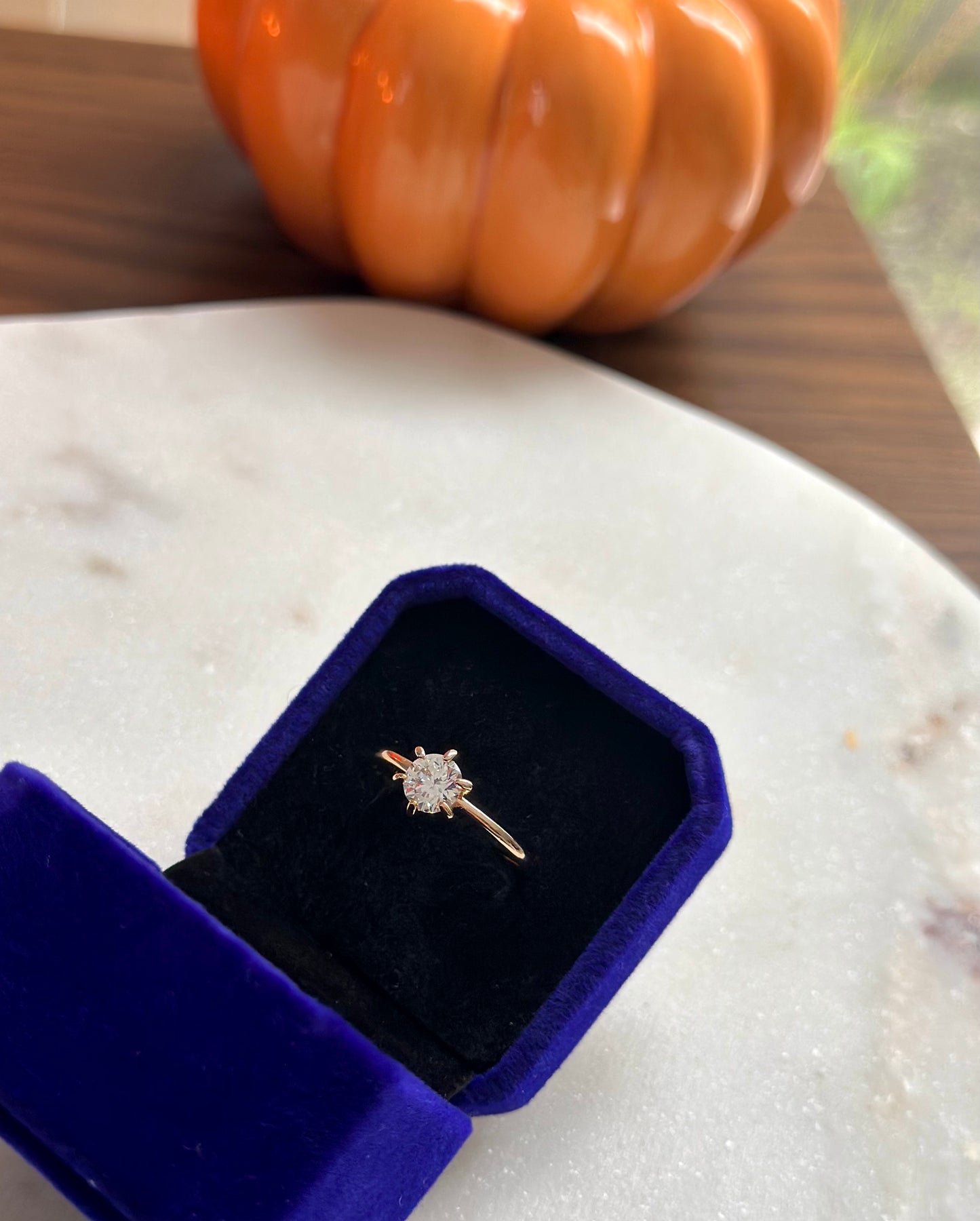 Anillo Solitario Rose Gold