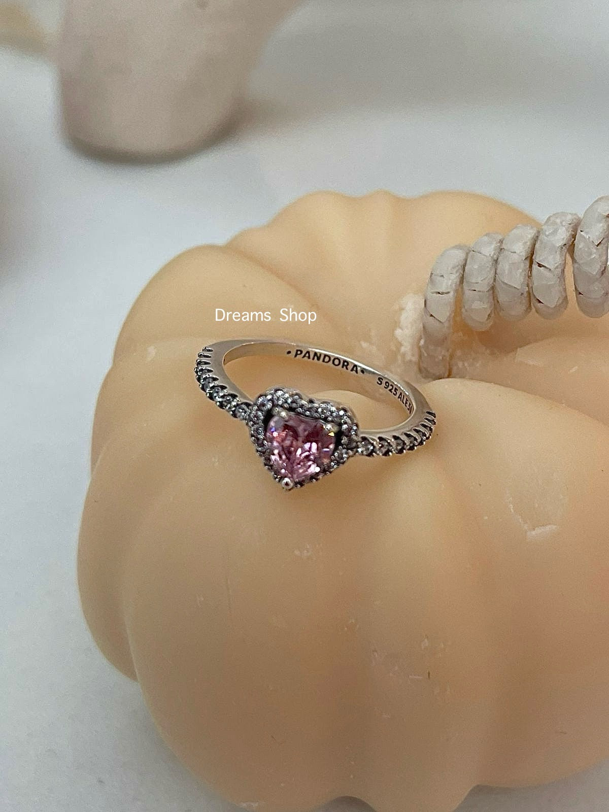 Anillo Corazón en Relieve - Silver y Rosa