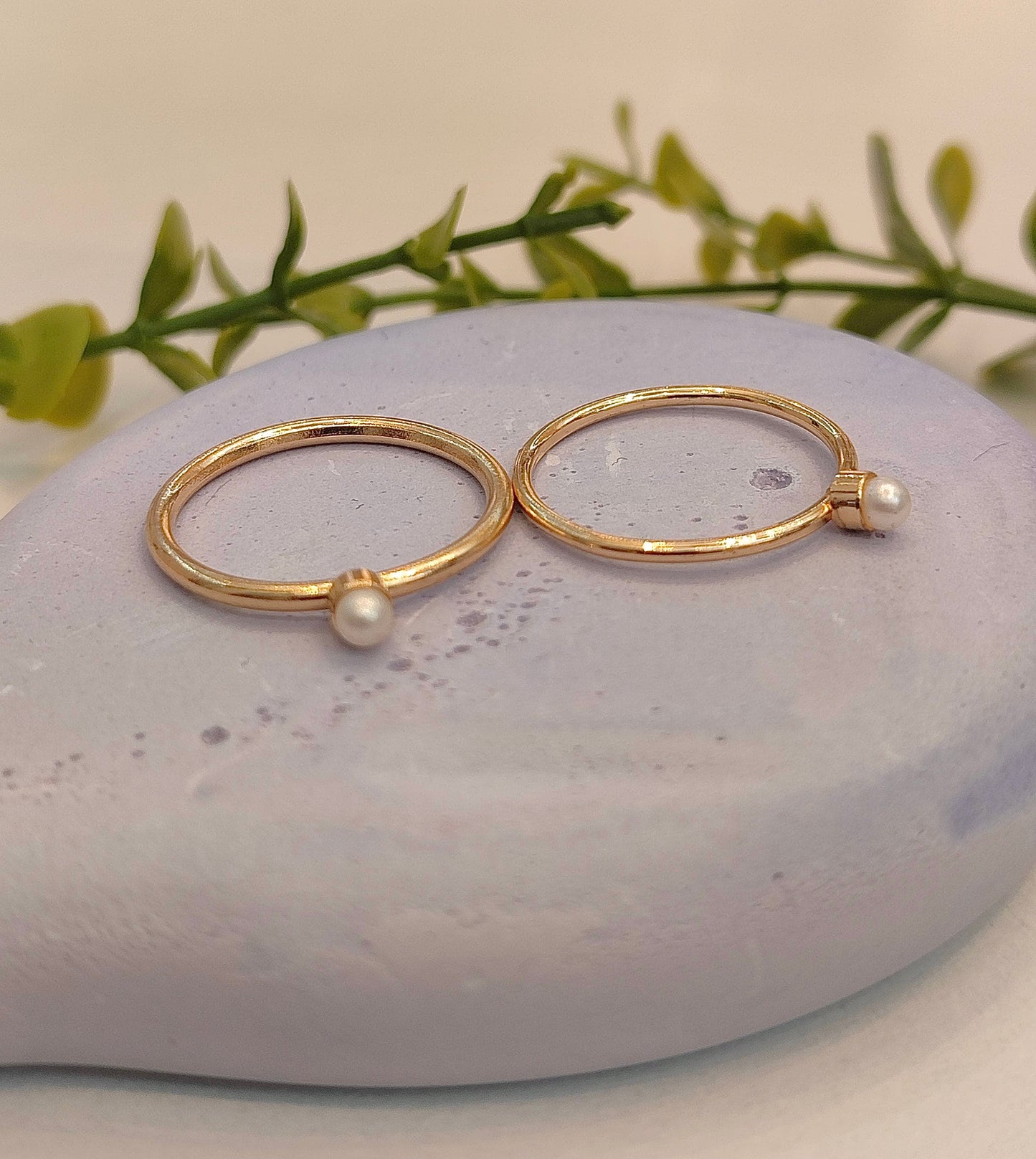 Anillo Solitario Perla - Talla 6 Gold