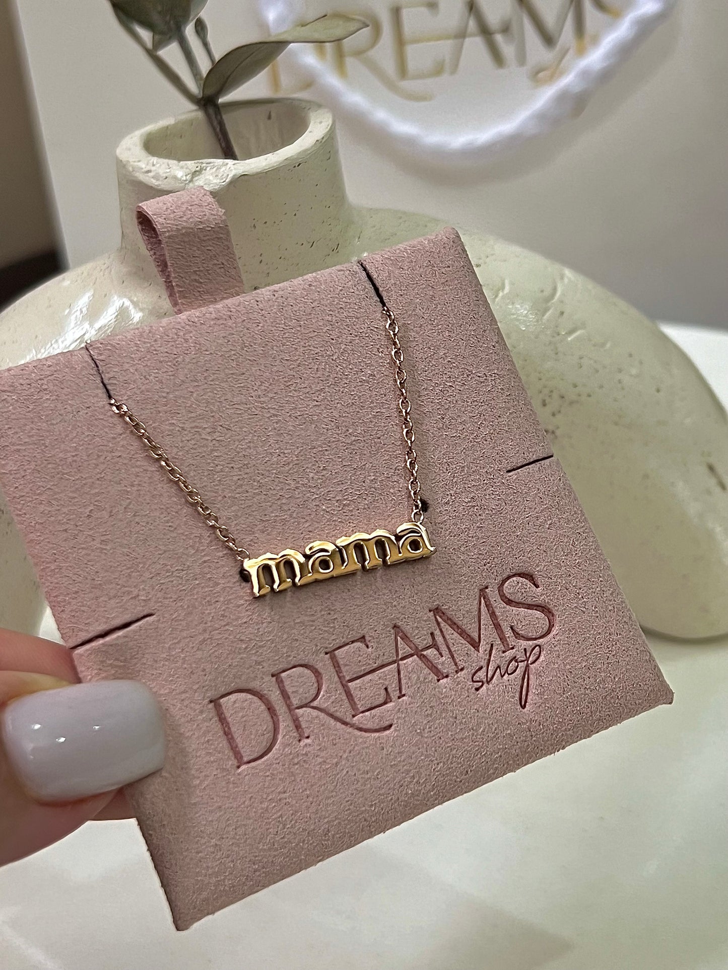 Collar Letras de Mamá - Rose Gold