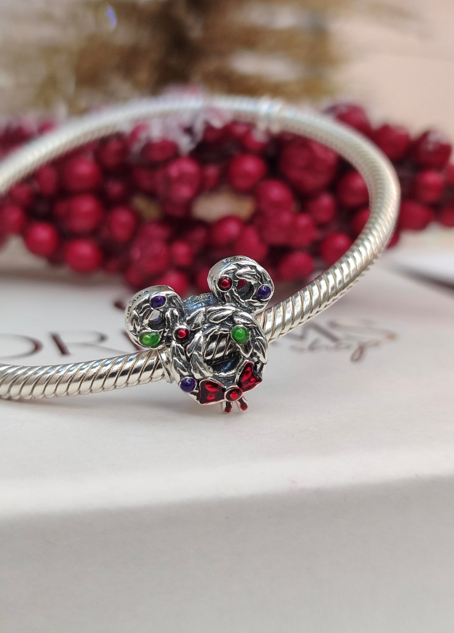 Charm Pandora Corona Navideña Mickey Mouse - Disney