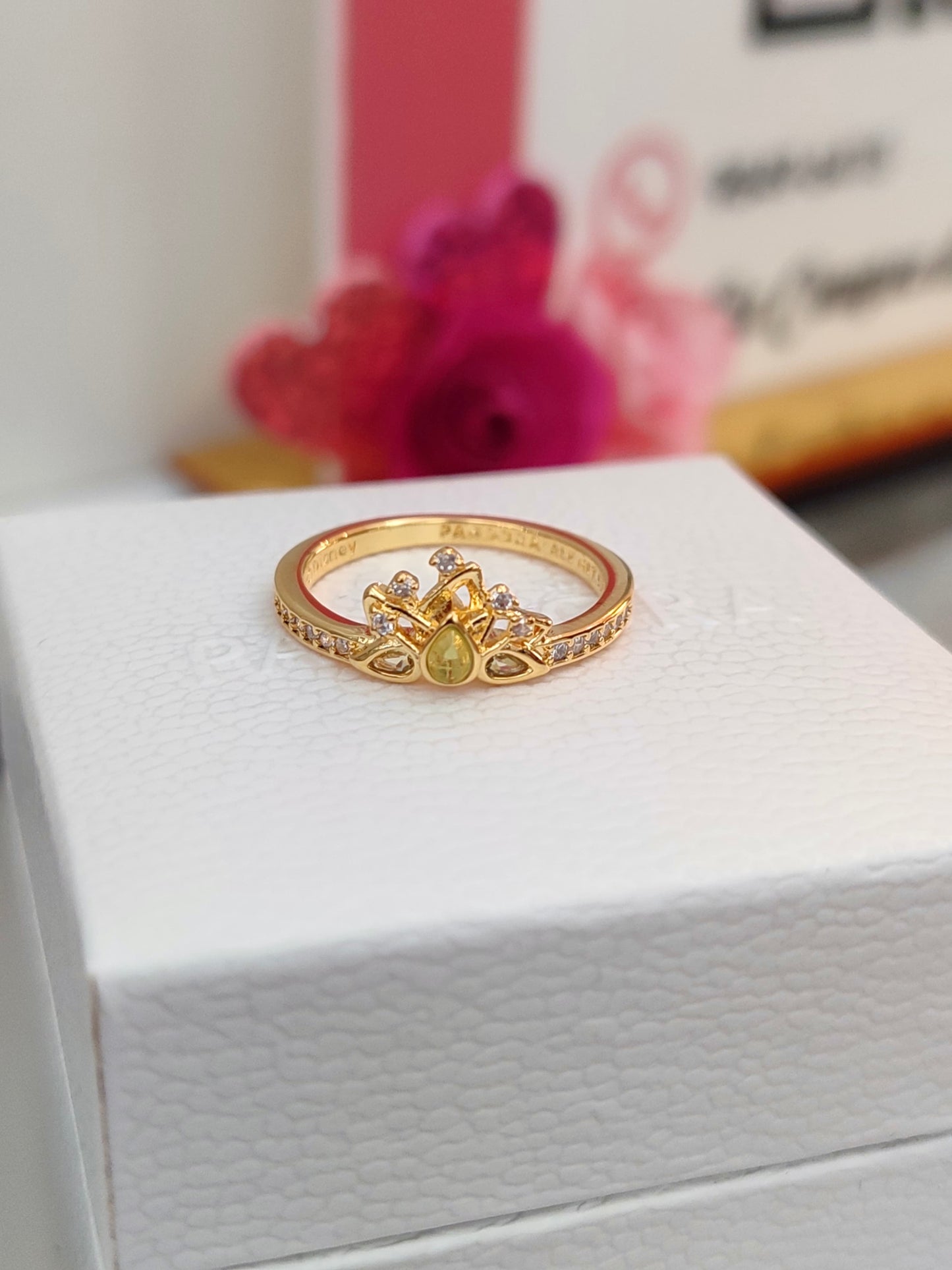 Anillo Tiara de Tiana Gold - Princesa Disney