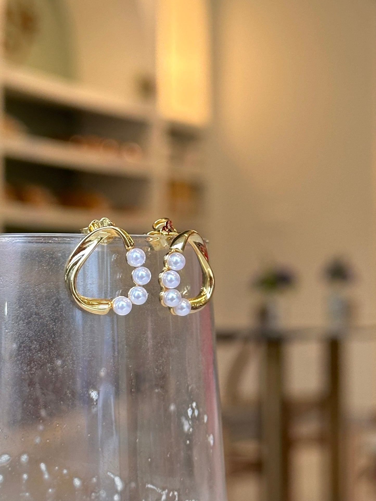 Aretes Orgánicos Aro y Perla