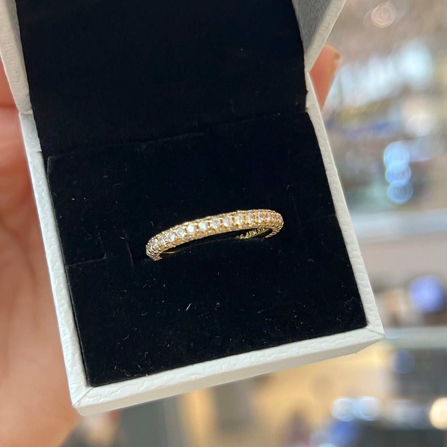 Anillo Banda Brillante Gold