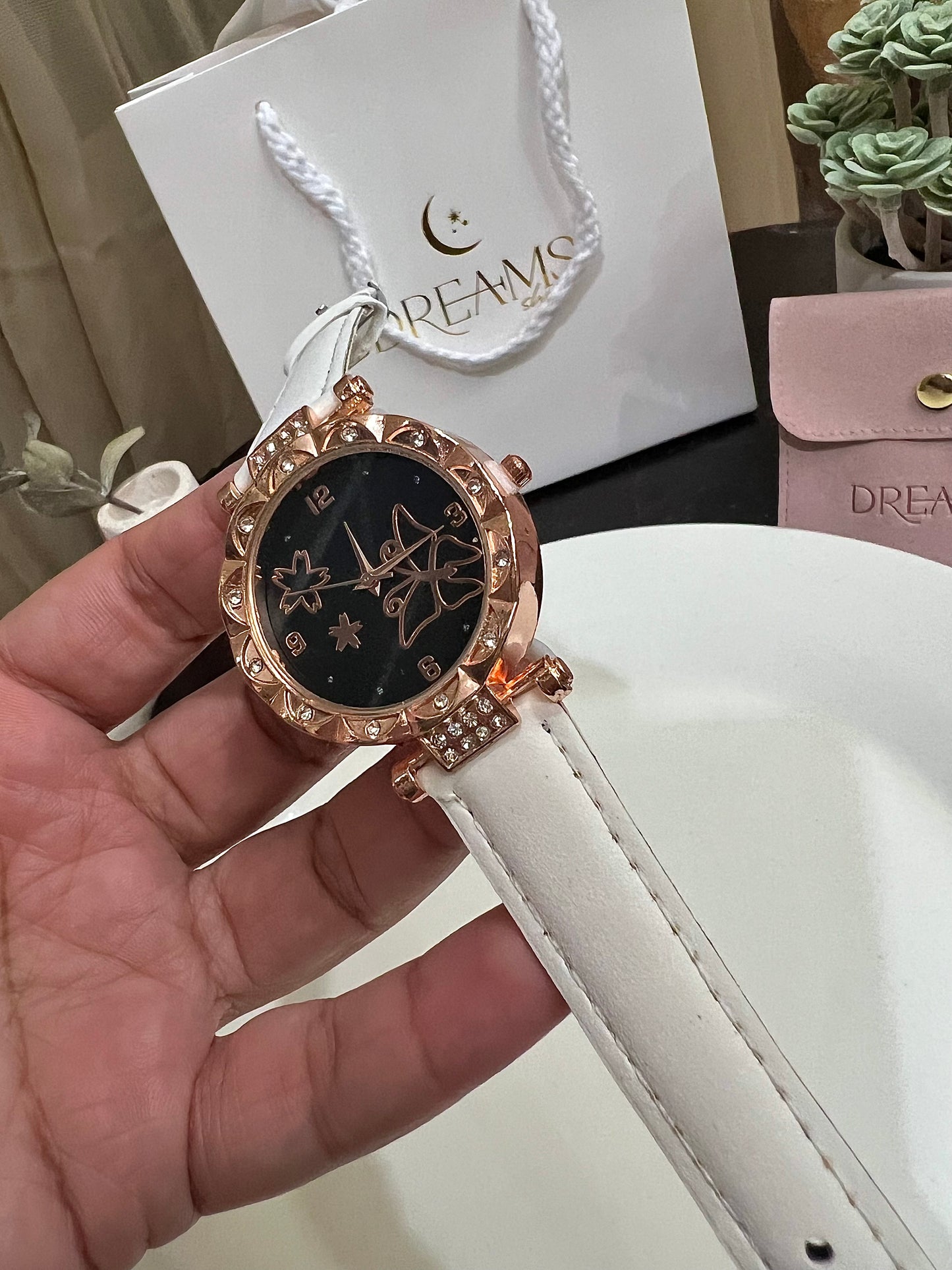 Reloj Mariposa - Color Blanco