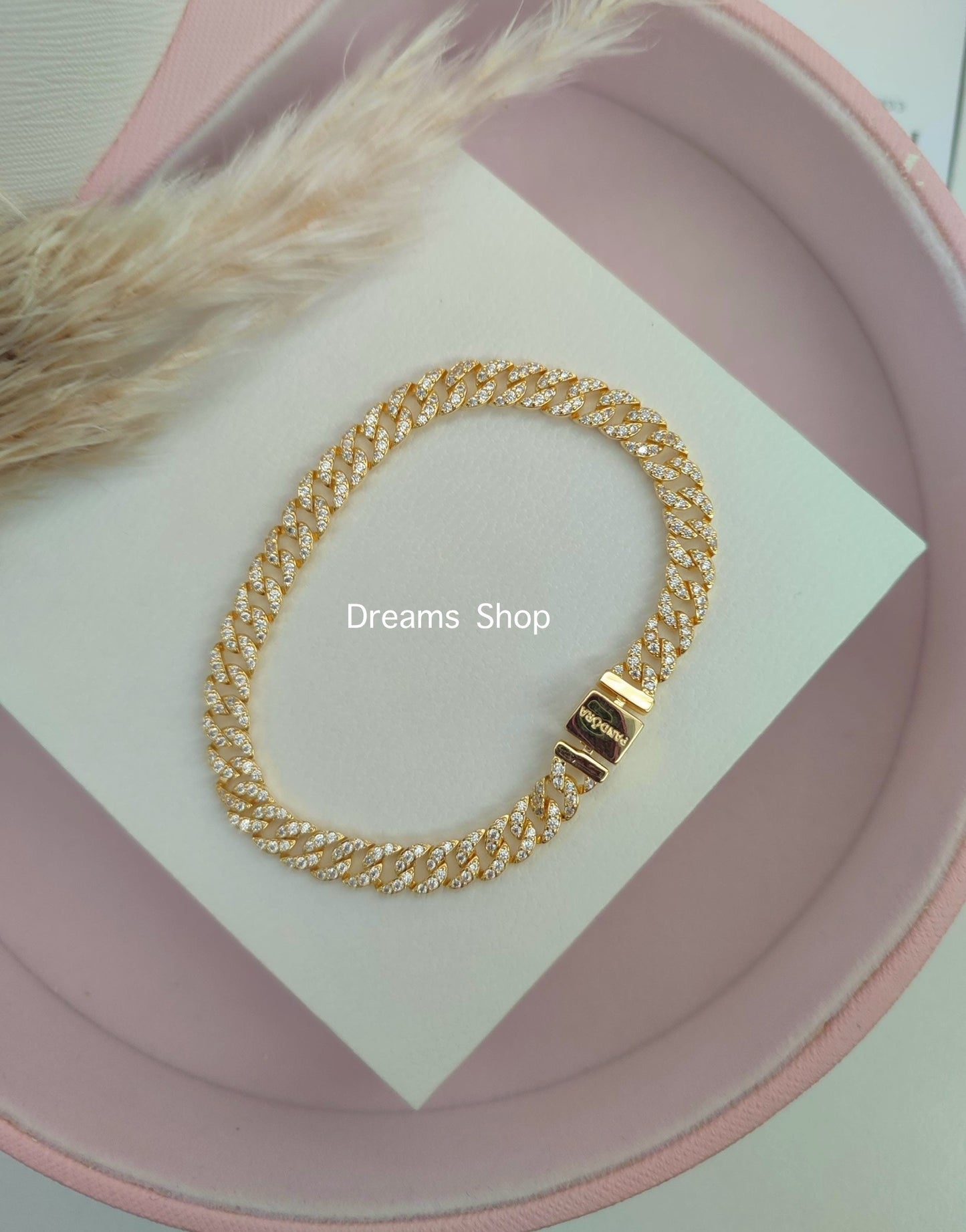 Pulsera de Cadena Pave de Pandora Timeless - Gold
