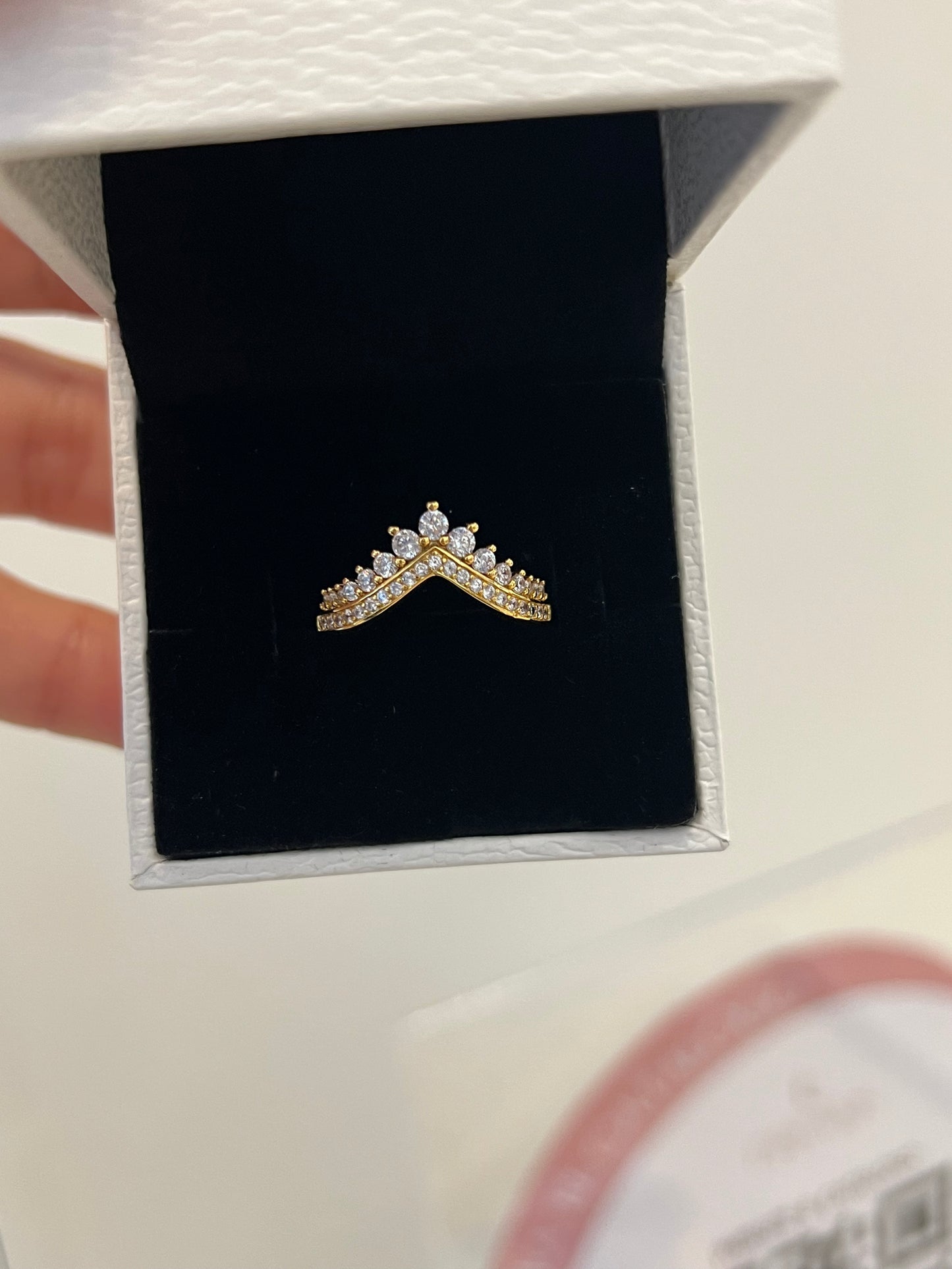Anillo Tiara Deseo Dorado