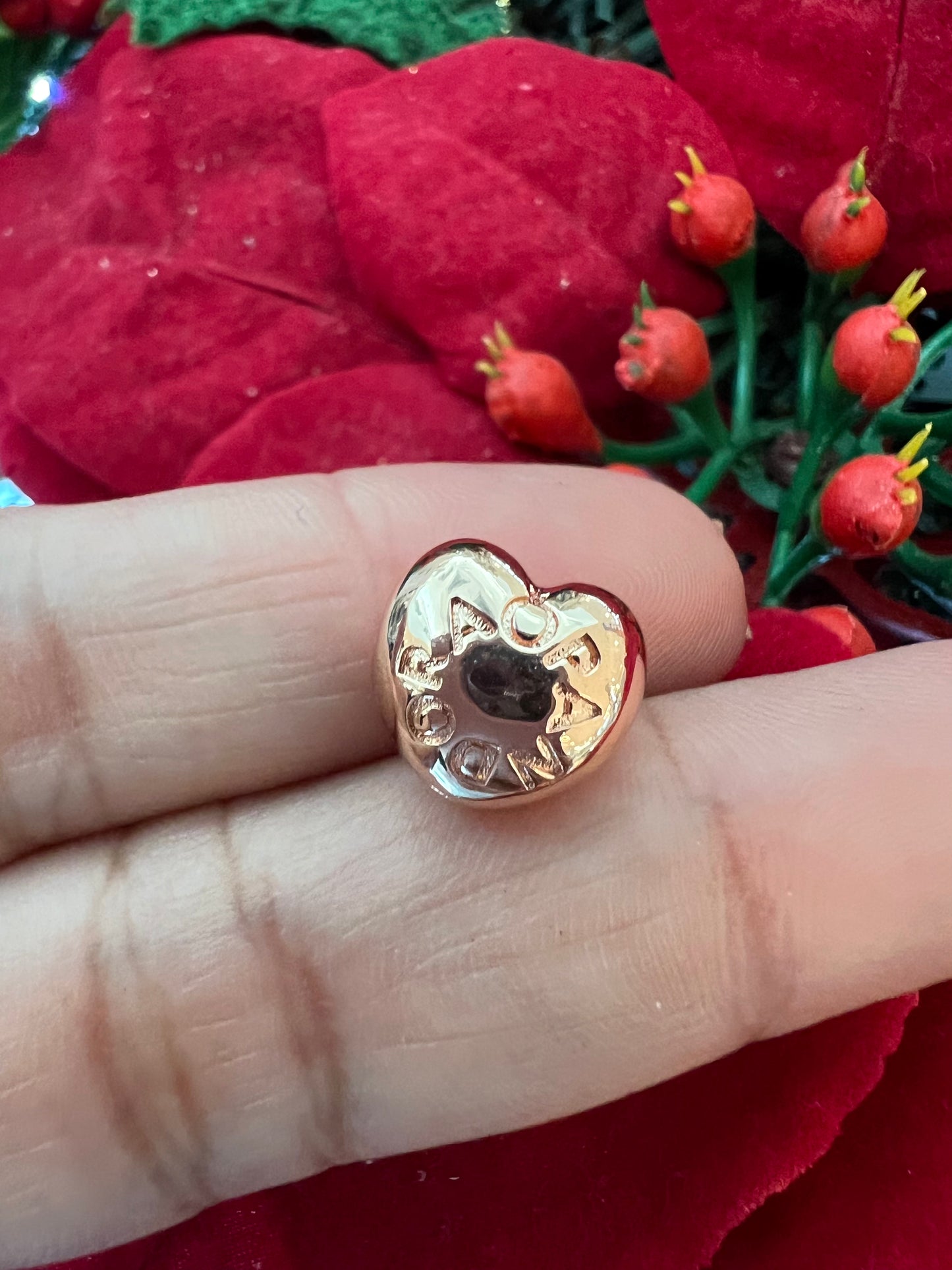 Broche Corazón Liso Moments - Rose gold
