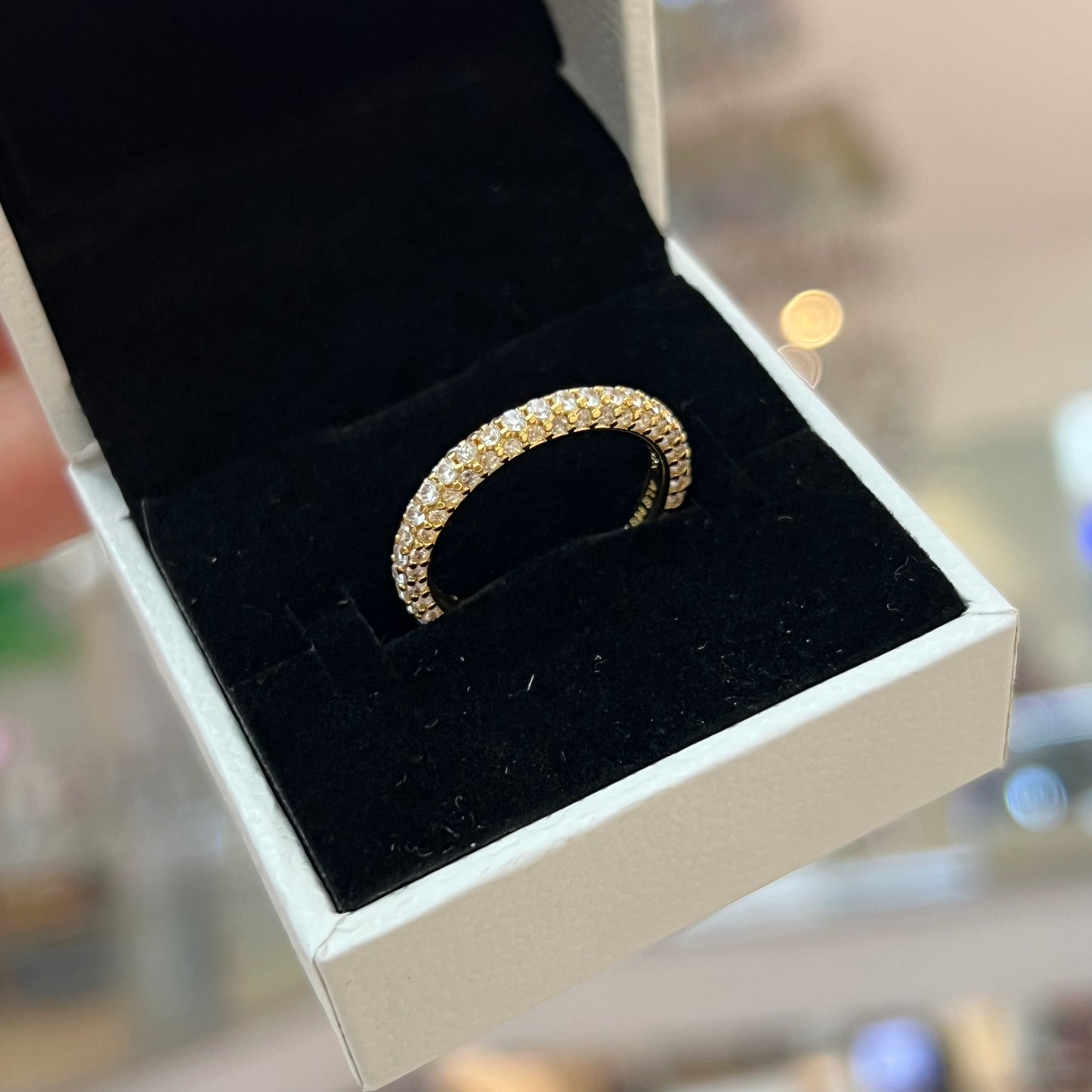 Anillo Banda Brillante Gold
