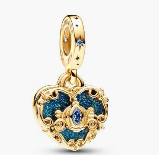 Charm Doble Carroza de Cenicienta Gold
