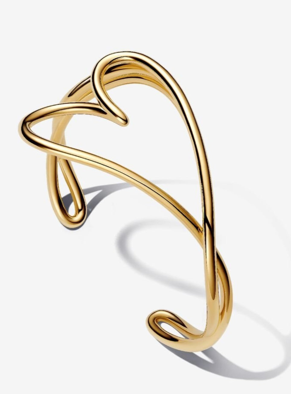 Pulsera Rígida Corazón Forma Orgánica