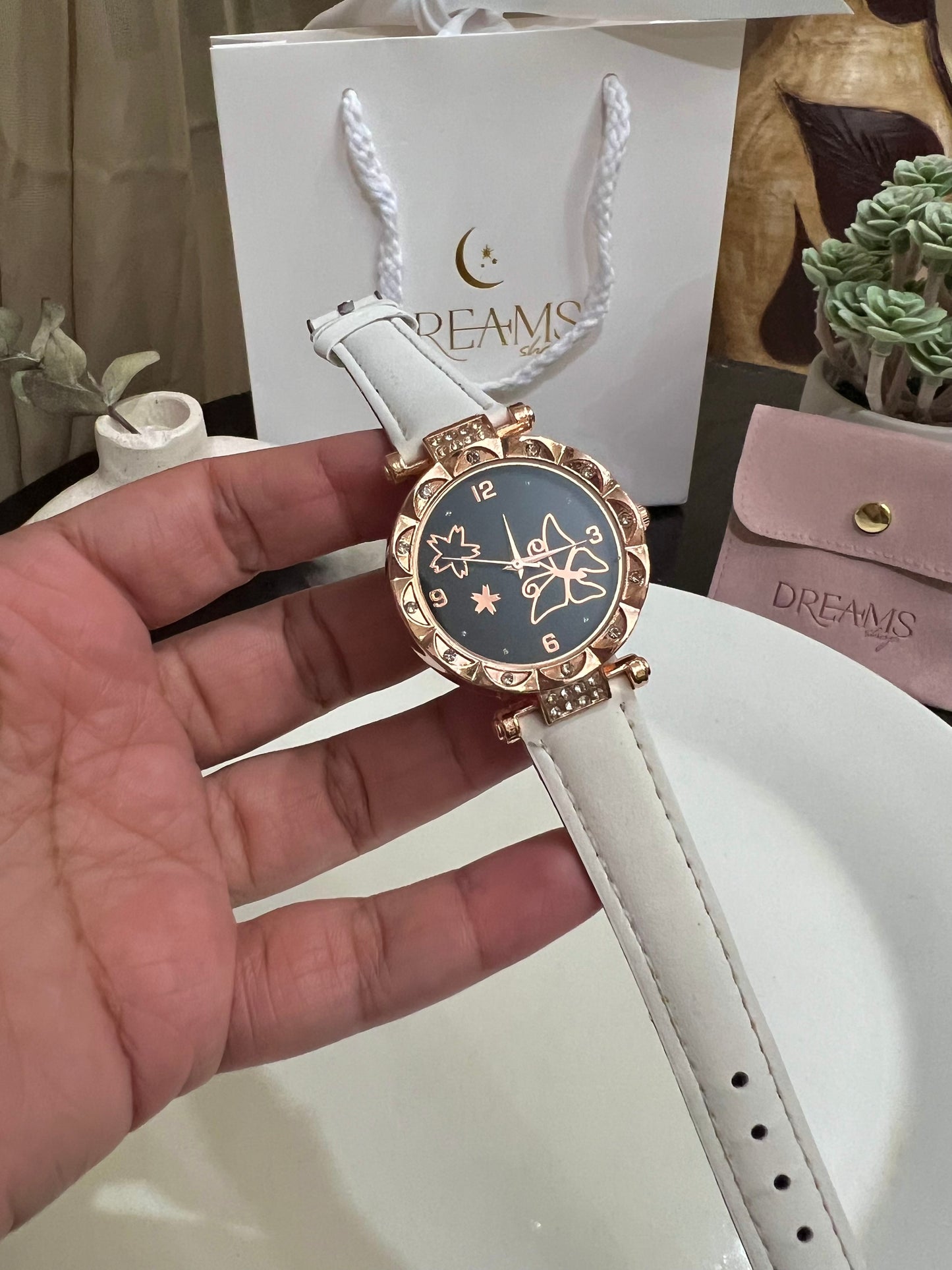 Reloj Mariposa - Color Blanco
