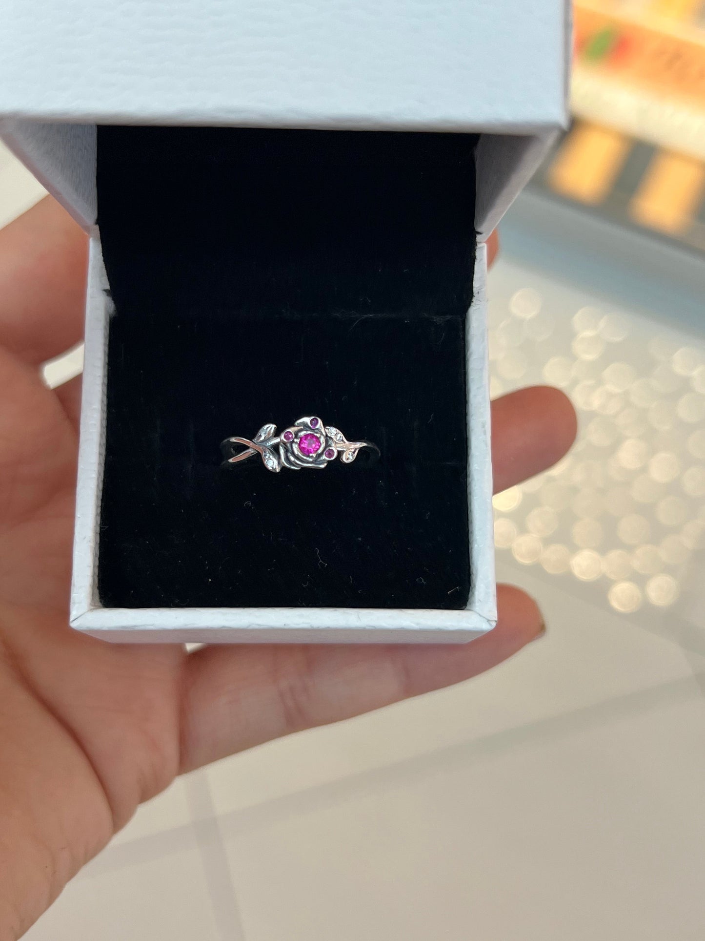 Anillo Rosa Bella y La Bestia - Princesa Disney