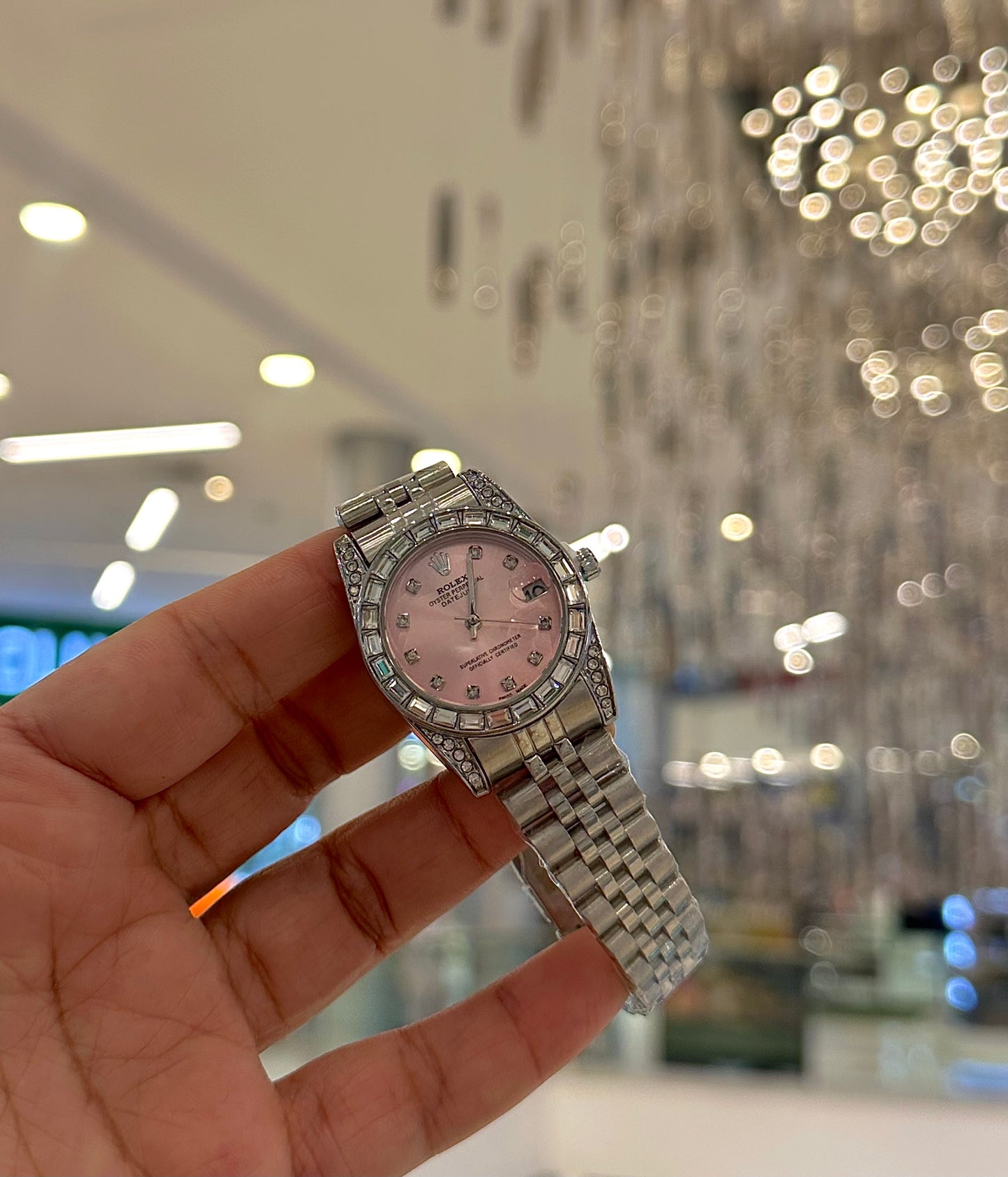 Rolex Oro Blanco & Dial Rosa