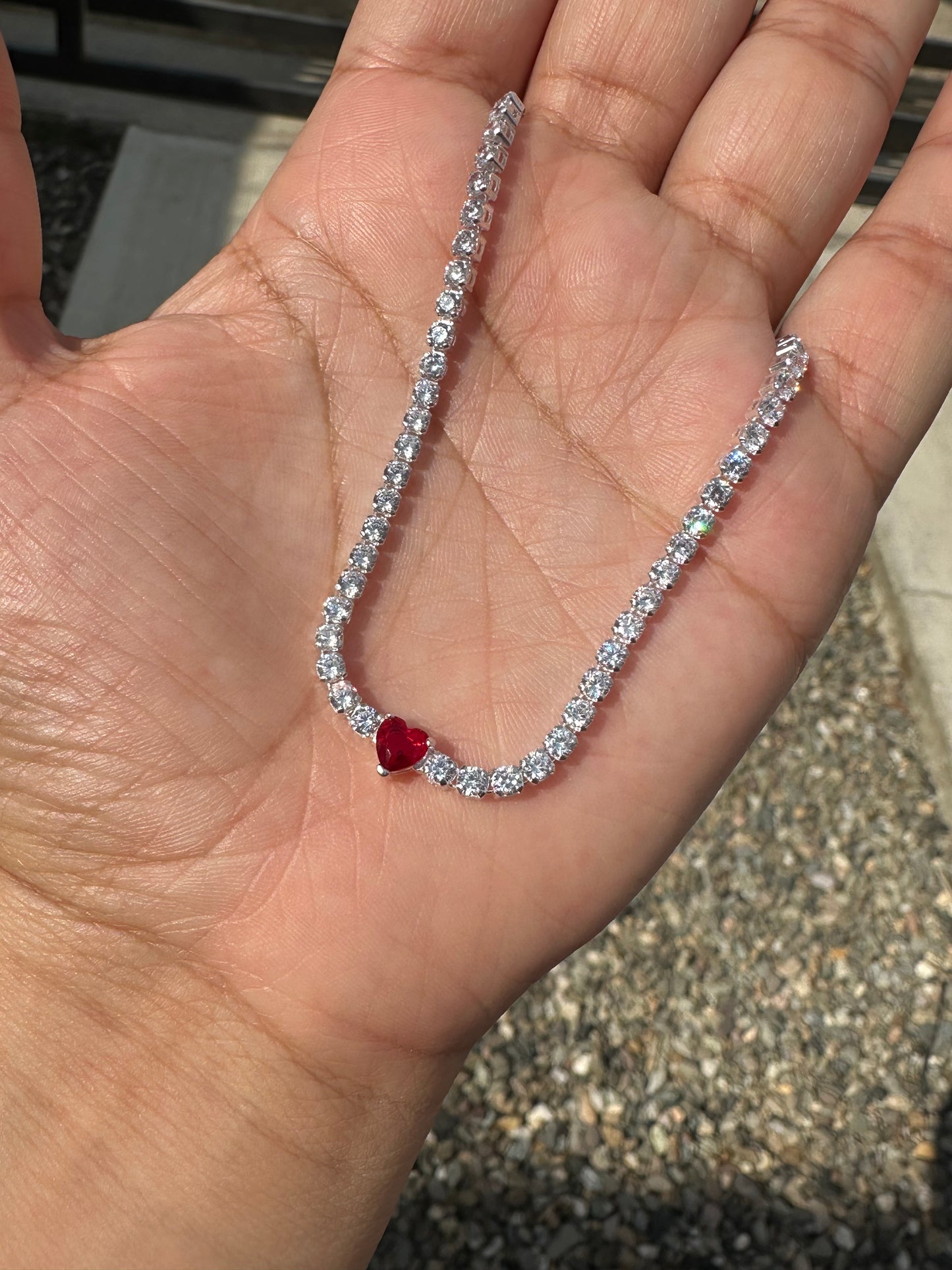 Collar Halo Corazón Rojo