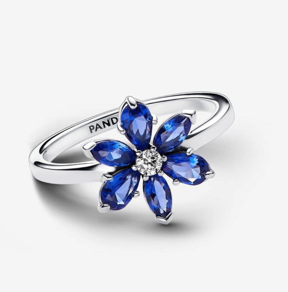 Anillo Herbario Brillante Azul