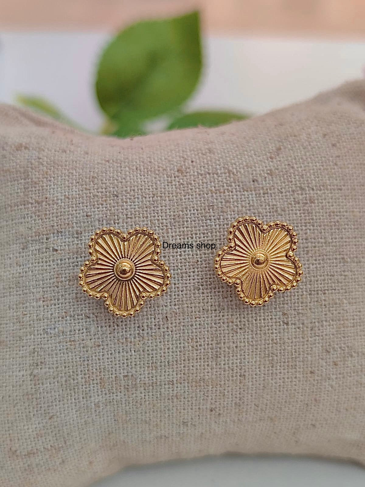 Aretes Flor Vintage Gold - Van Cleef