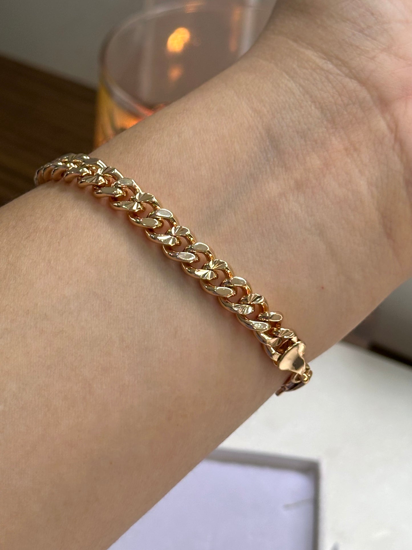 Brazalete Cubano - Rose Gold