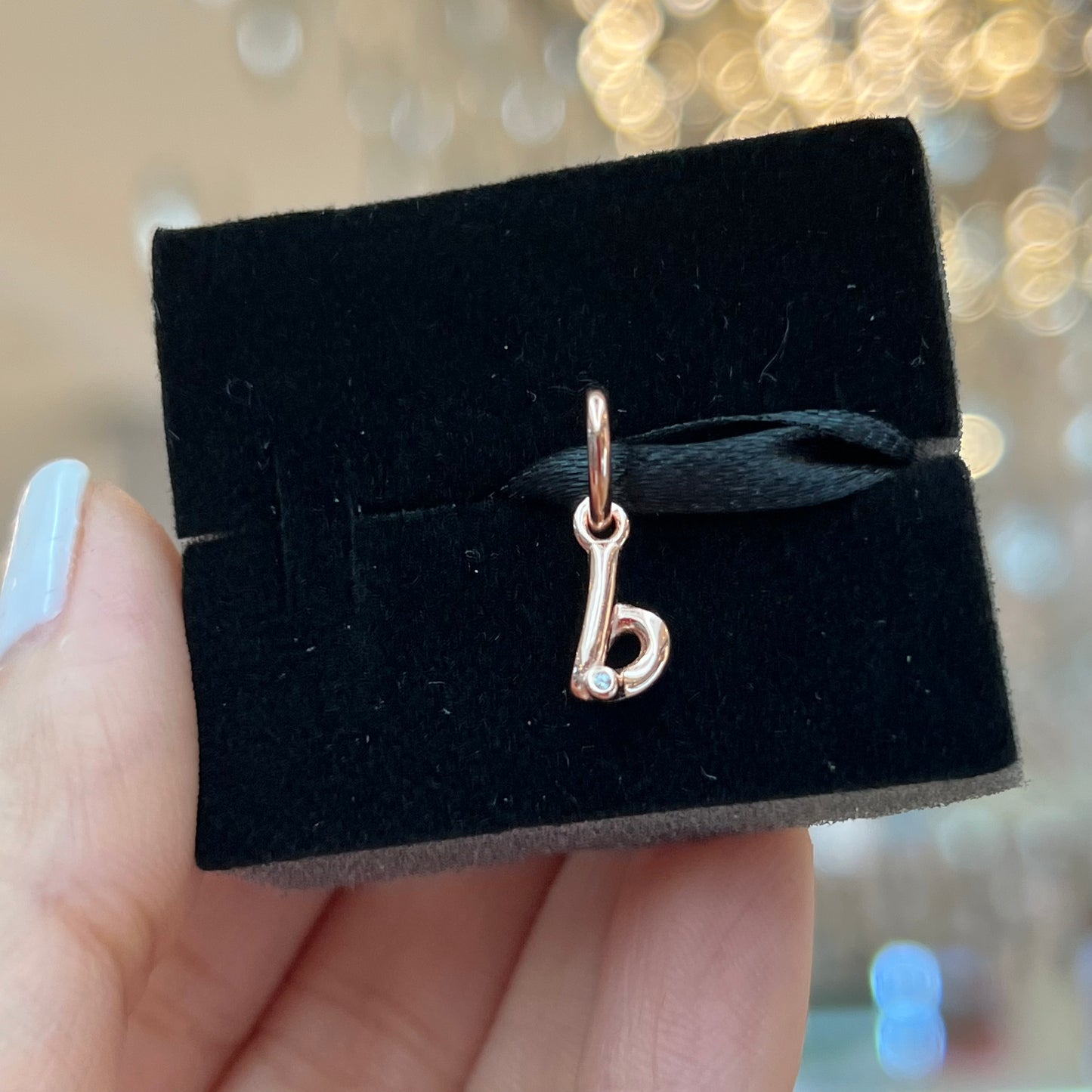 Letra b rose gold - Colgante