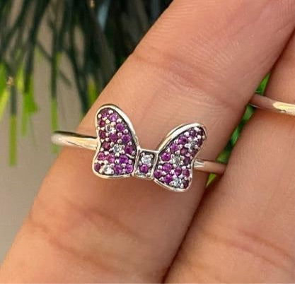 Anillo Minnie Lazo Brillante