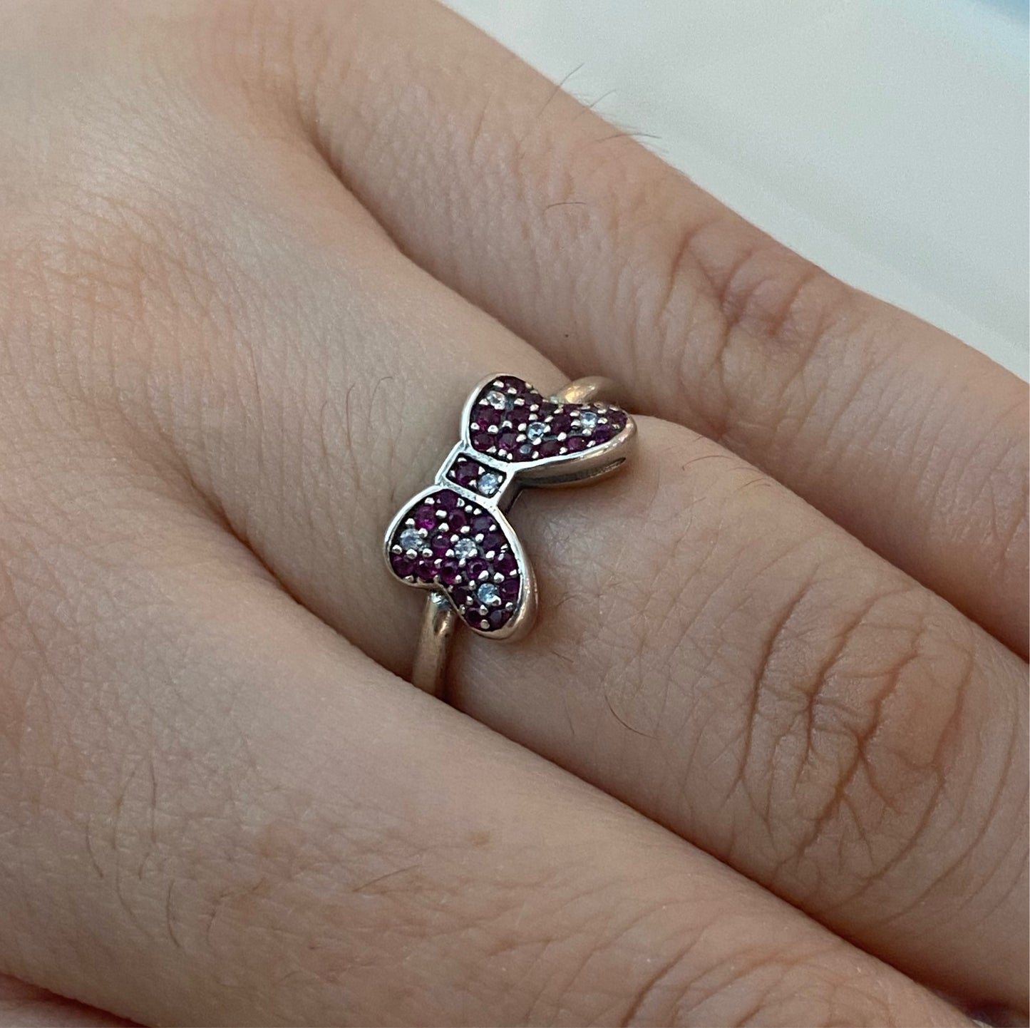Anillo Minnie Lazo Brillante