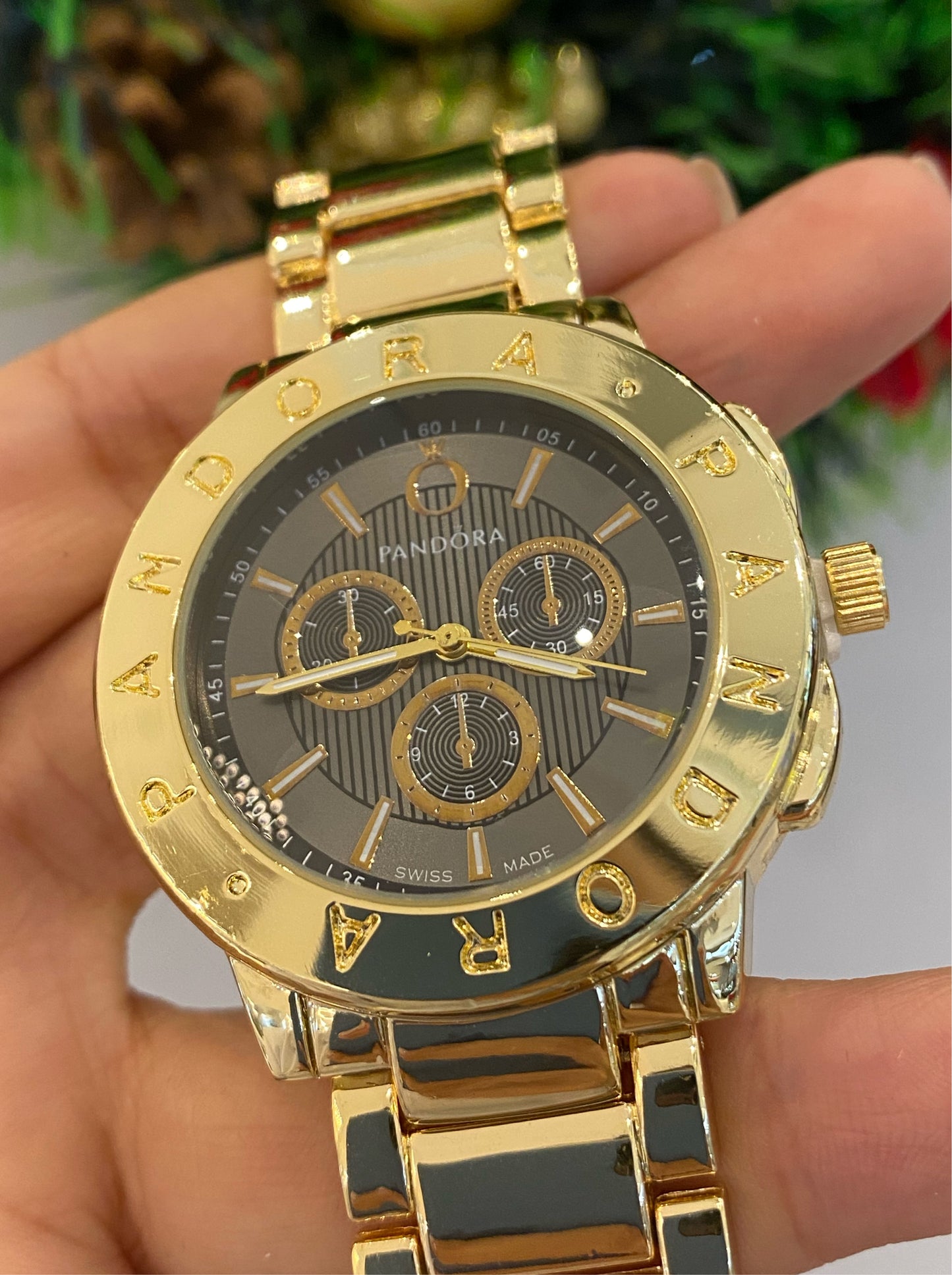 Reloj 3 Círculos Gold