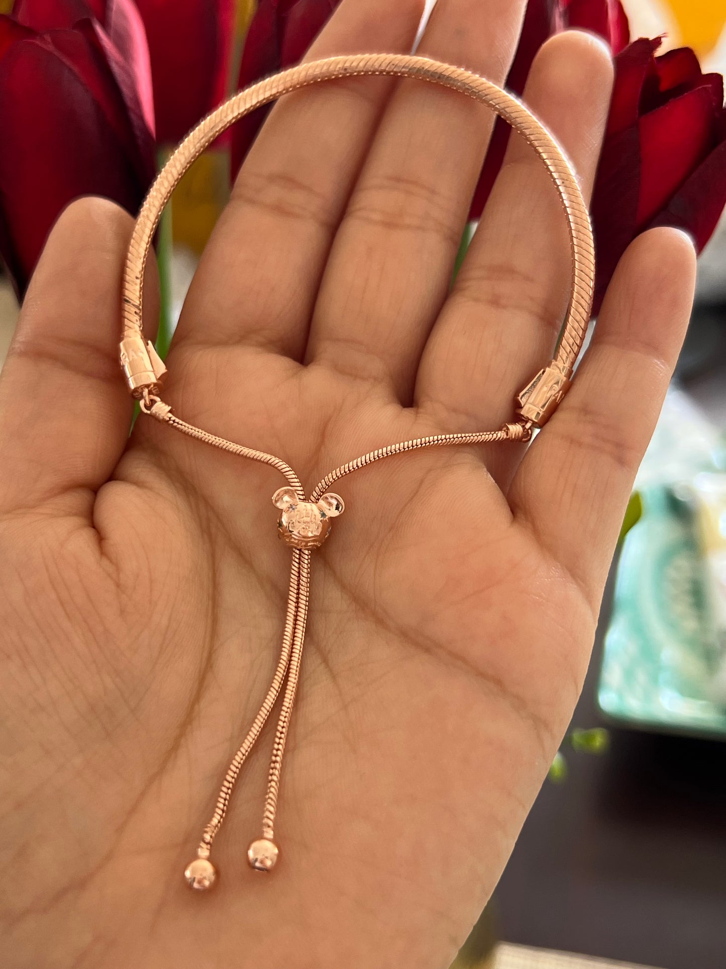 Brazalete Ajustable Cierre de Mickey Mouse - Rose Gold