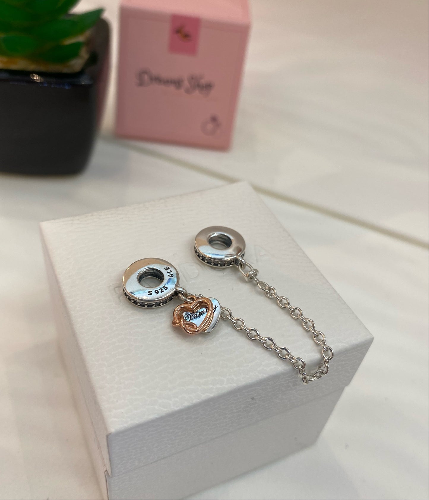 Cadena Seguridad de Corazón Infinito Familia