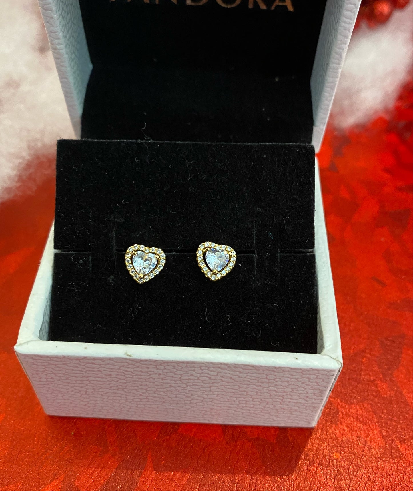 Aretes Corazón Brillante Gold