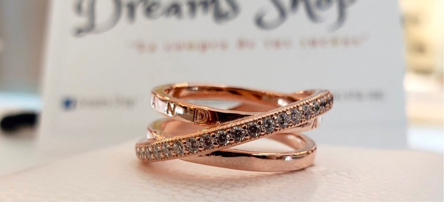 Anillo Triple Alianza en Pavé