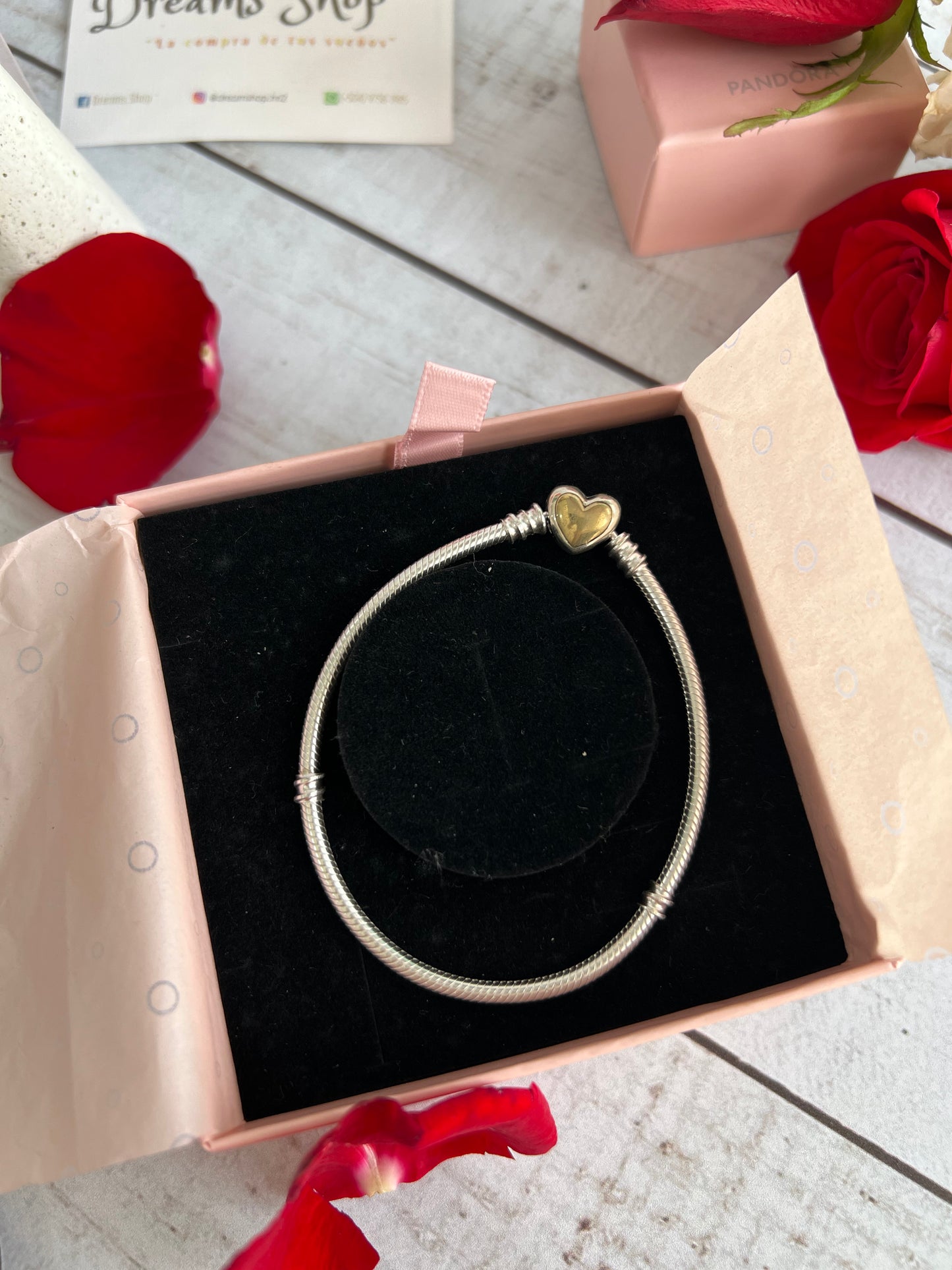 Brazalete Corazón Centro Dorado