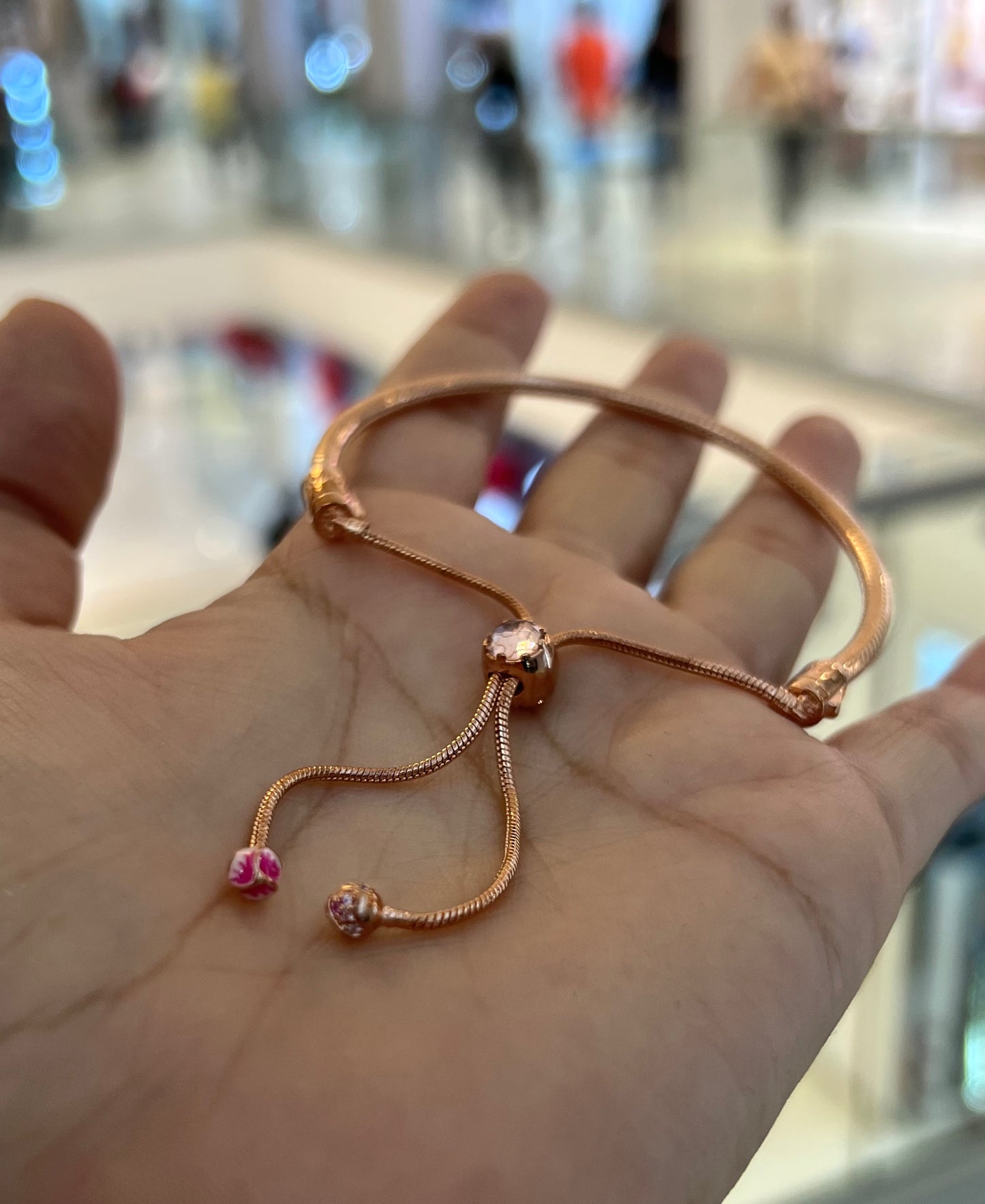 Brazalete Cierre Ajustable Rose Gold Floral