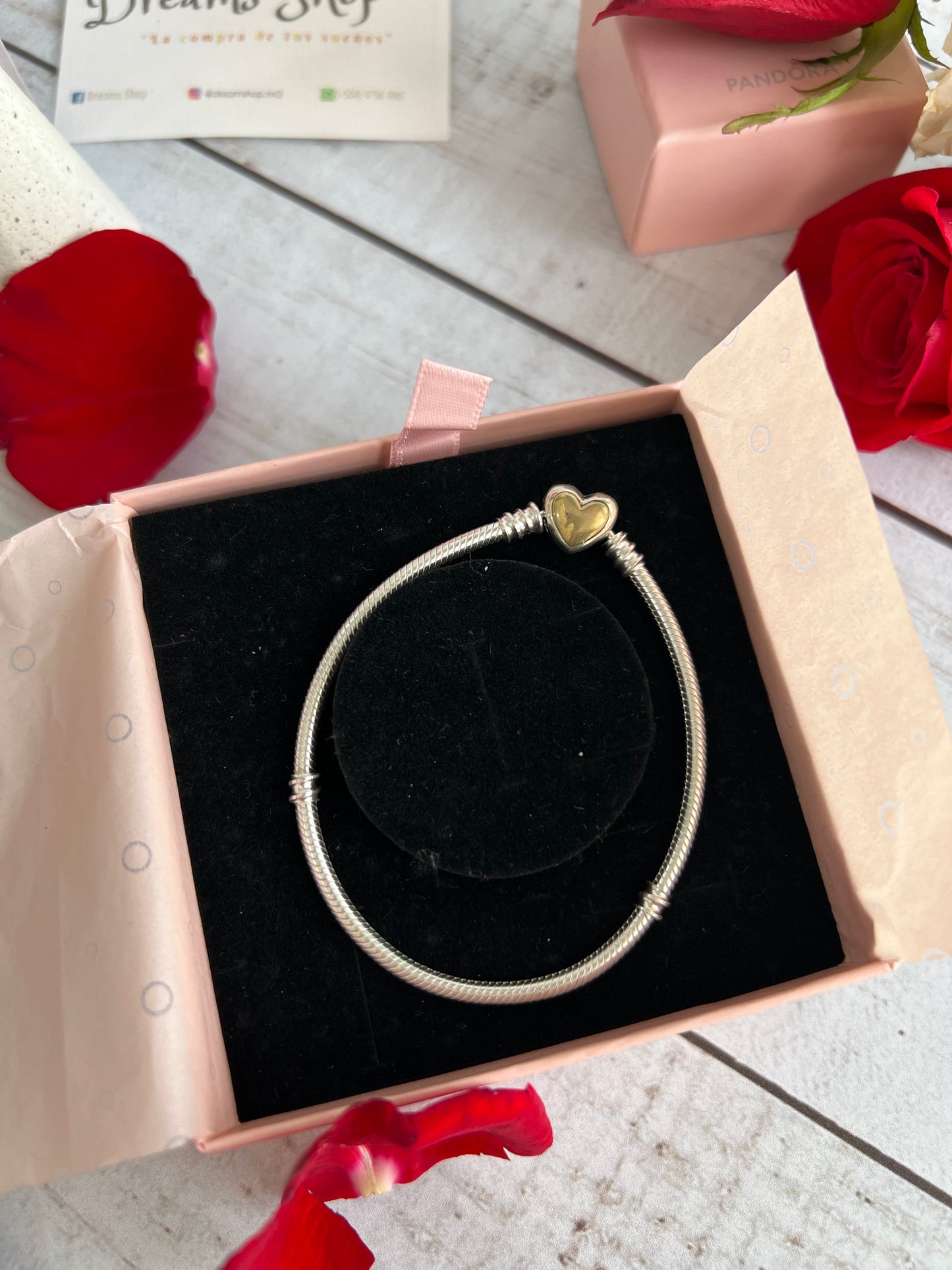 Brazalete Corazón Centro Dorado