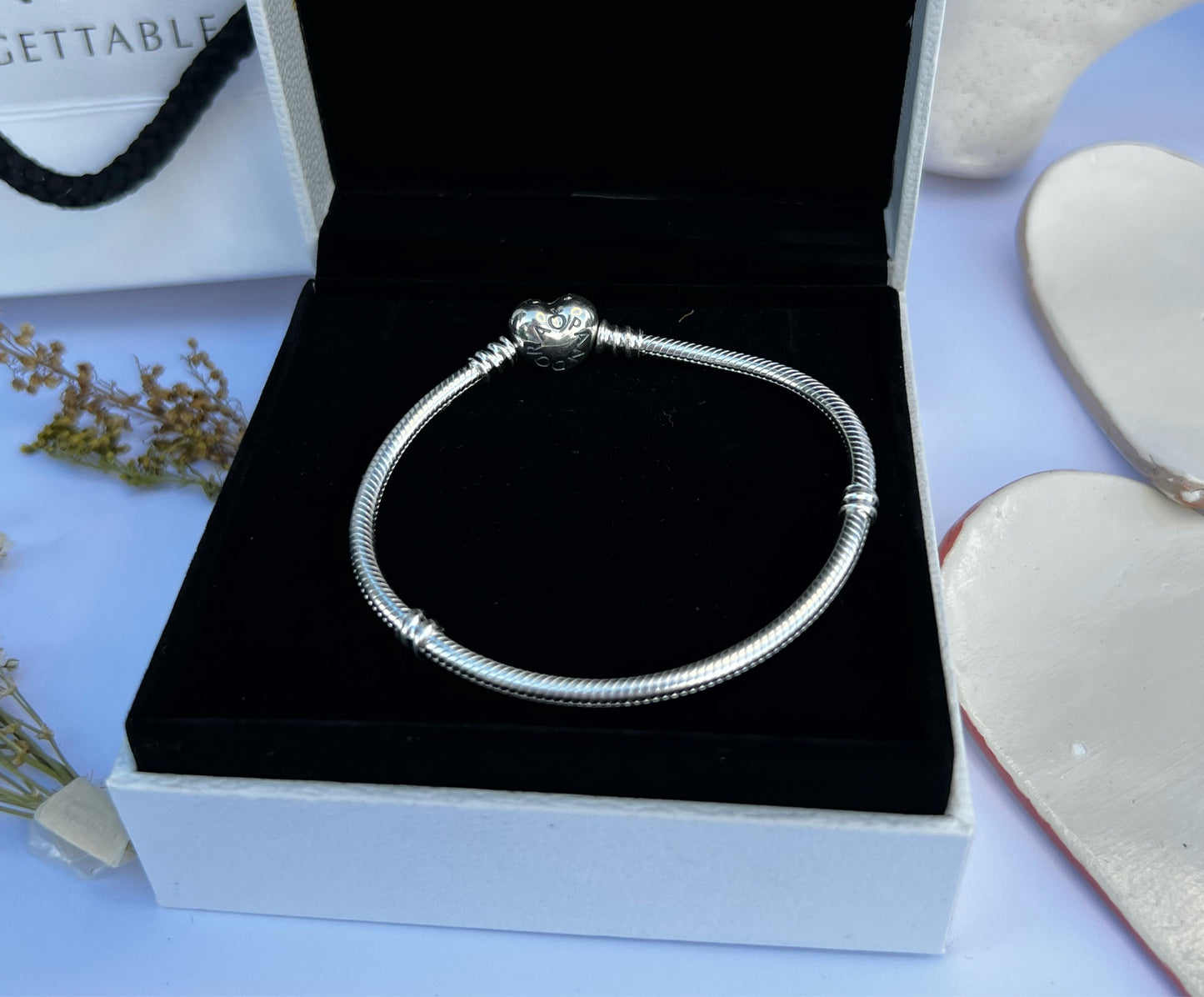Brazalete Corazón Plateado