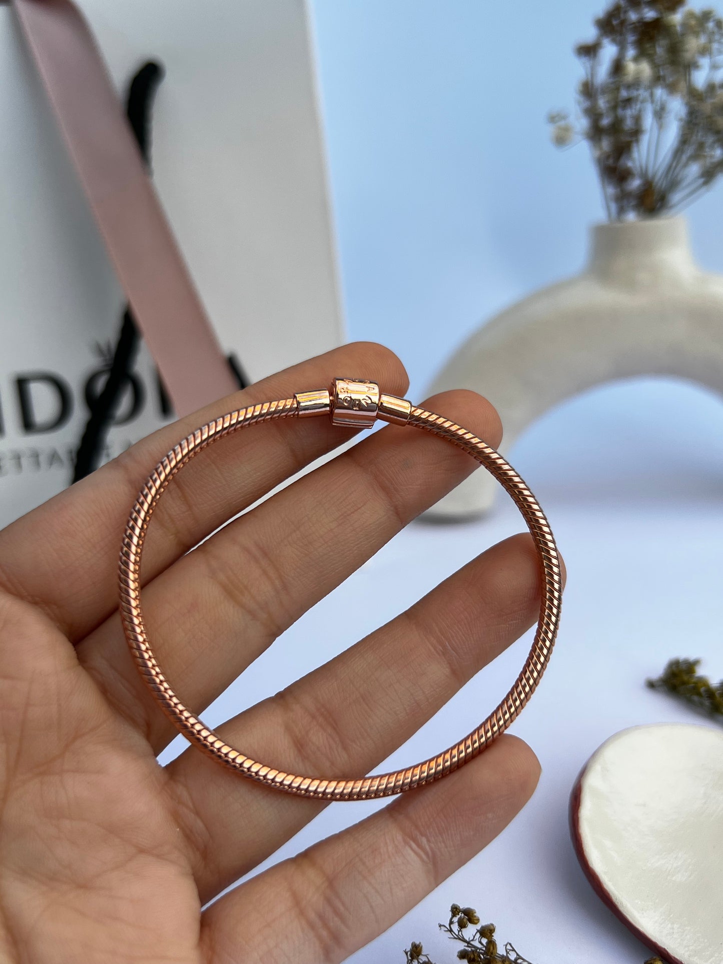 Brazalete Cierre Tambor Rose Gold
