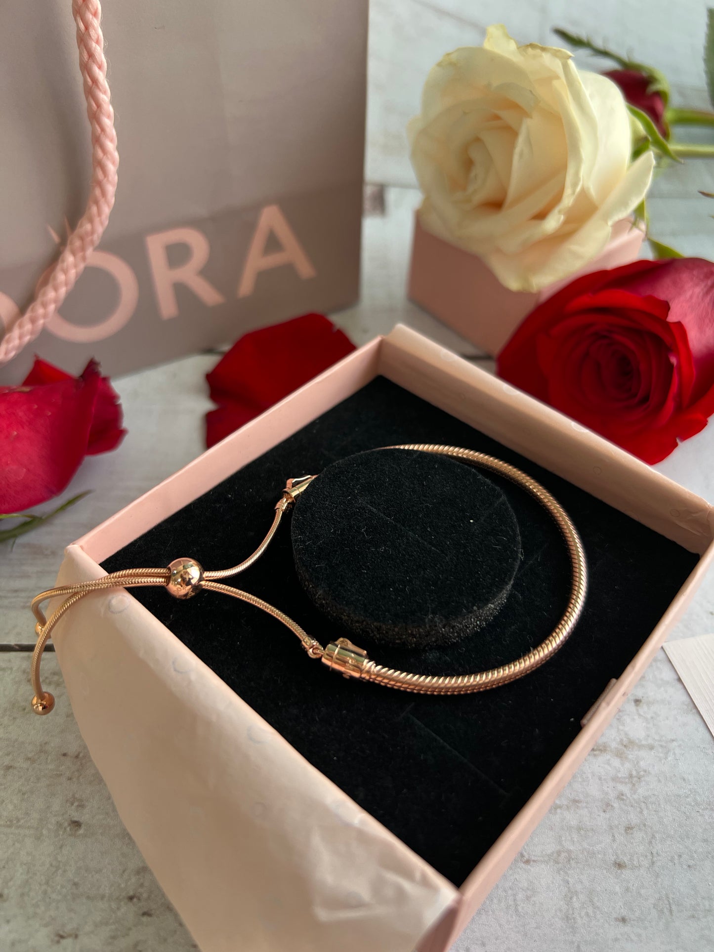 Brazalete Cierre Ajustable Rose Gold