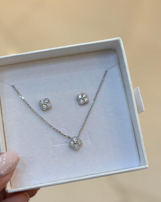 Set Trébol - Gold - Silver - Moissanita